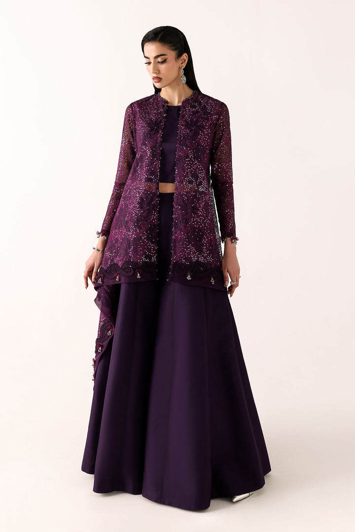 Embroidered Organza Fabric (2Pcs) All Products LF1004S-OLN-DPL