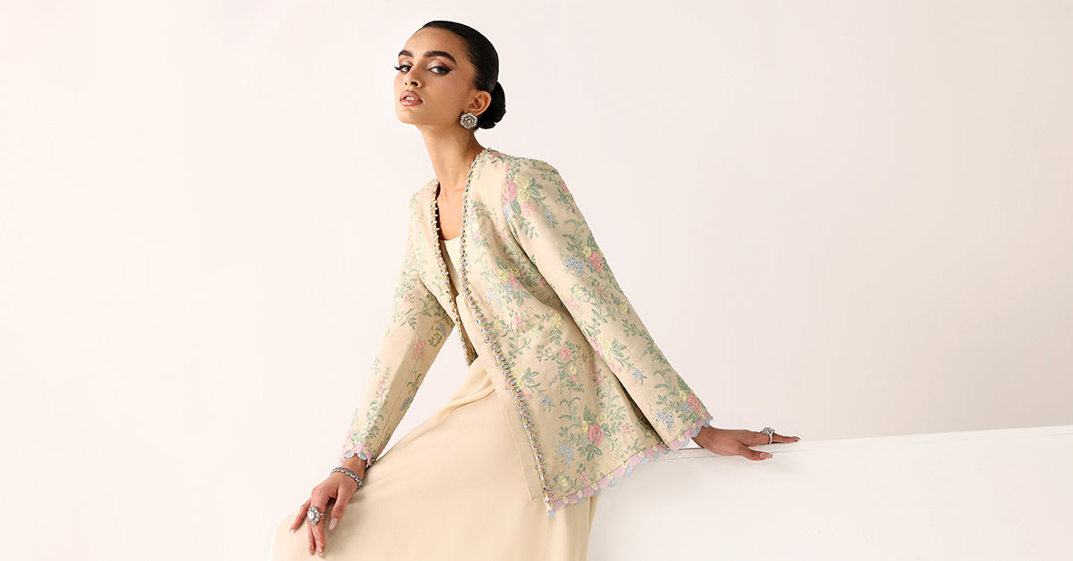 Embroidered Chiffon Fabric (2Pcs)