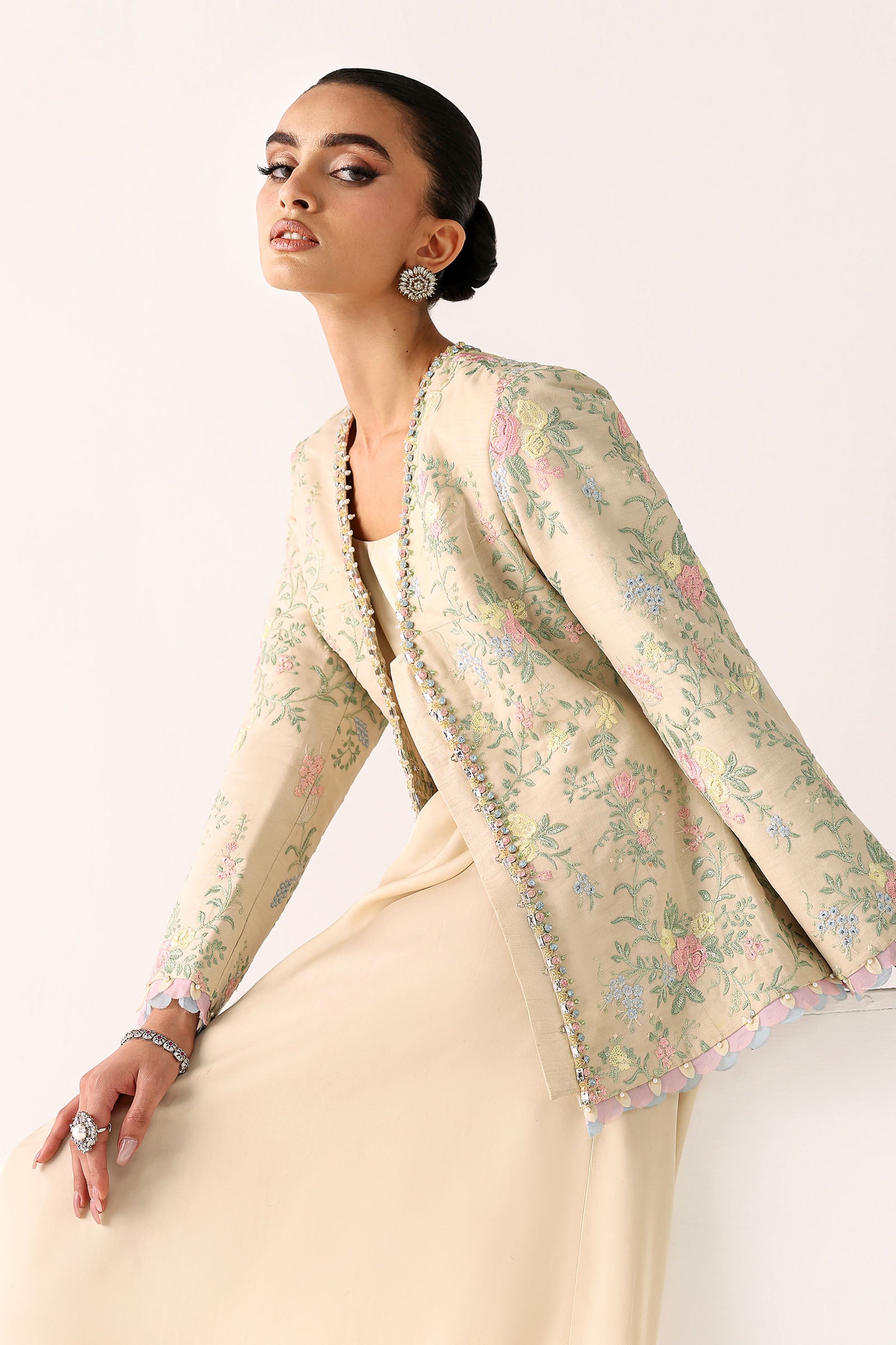 Embroidered Chiffon Fabric (2Pcs)