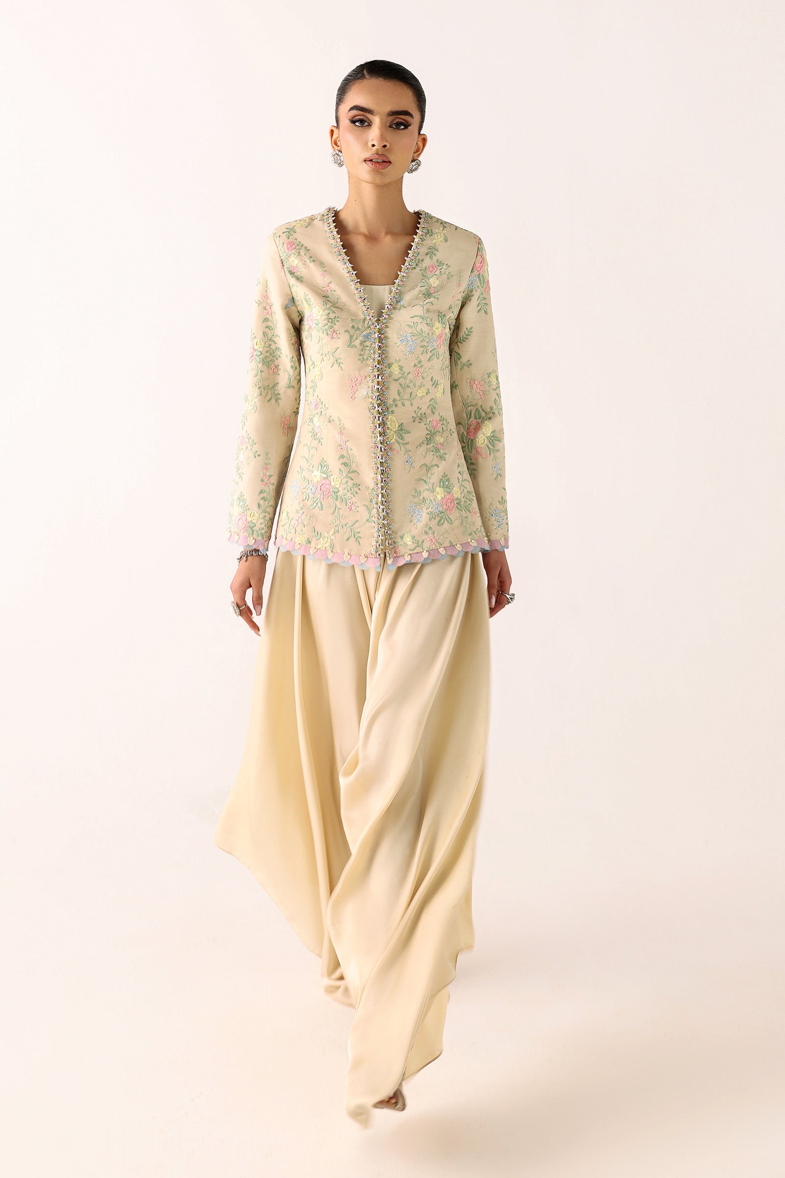 Embroidered Chiffon Fabric (2Pcs)