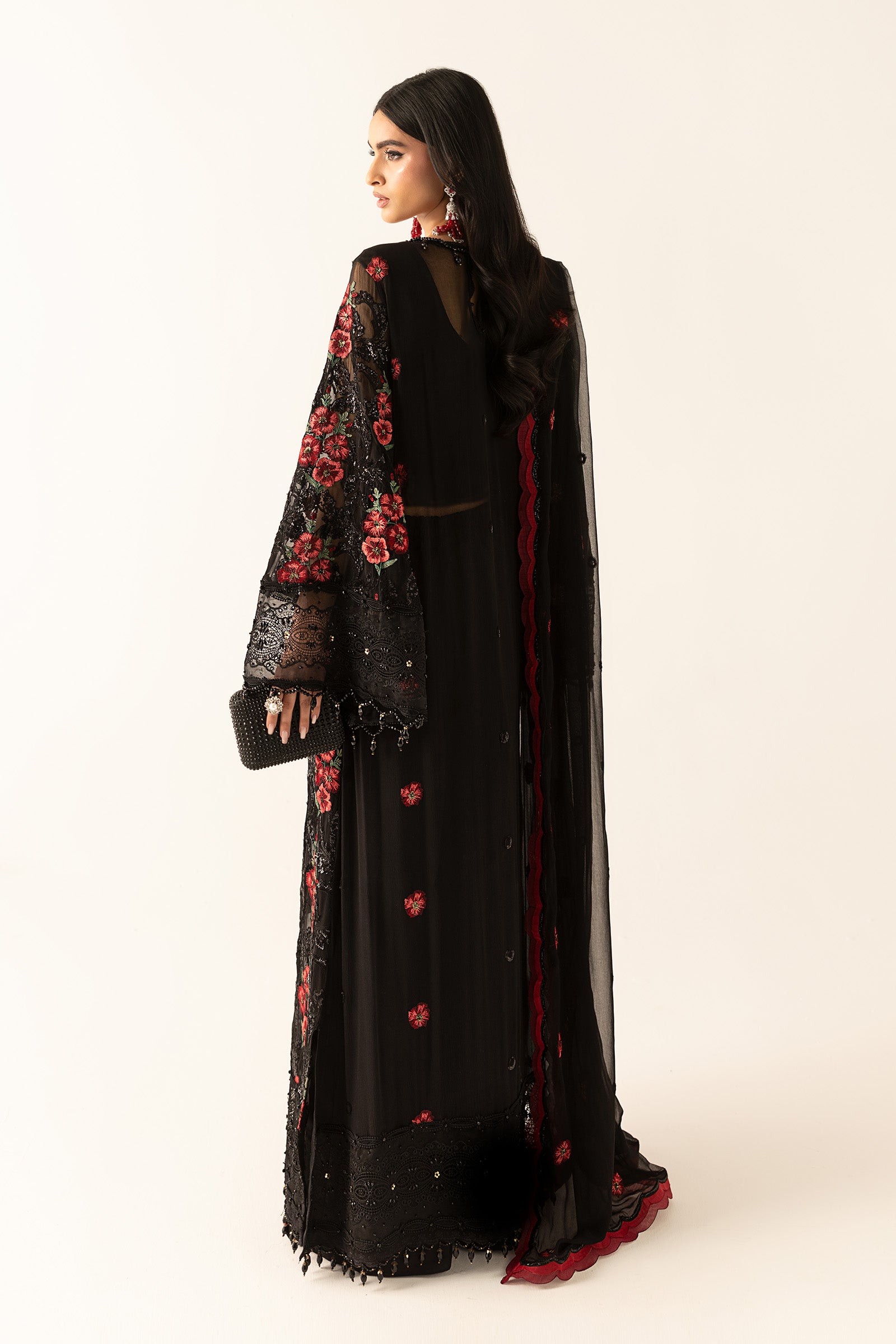 Embroidered Chiffon Fabric (3Pcs)