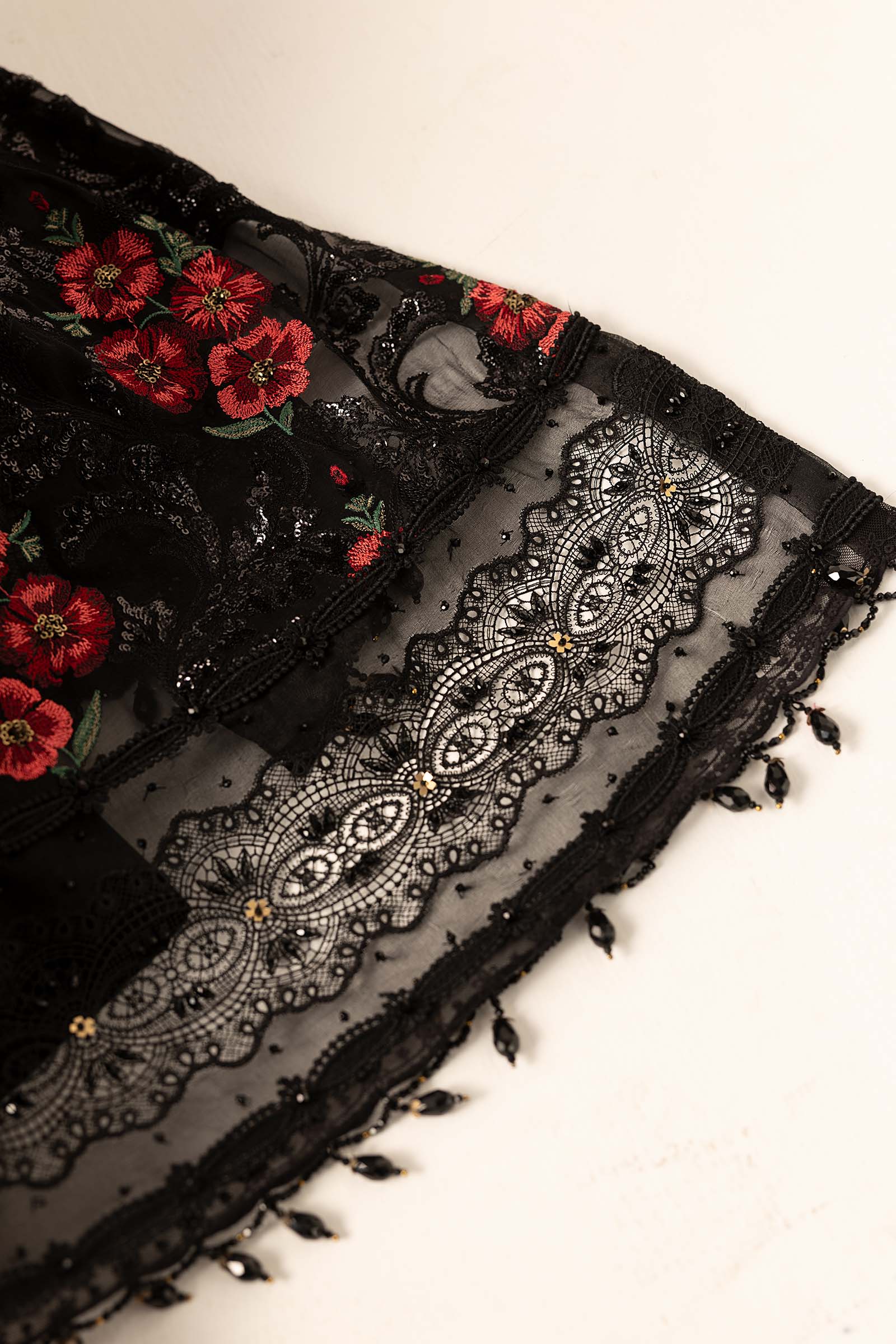 Embroidered Chiffon Fabric (3Pcs)