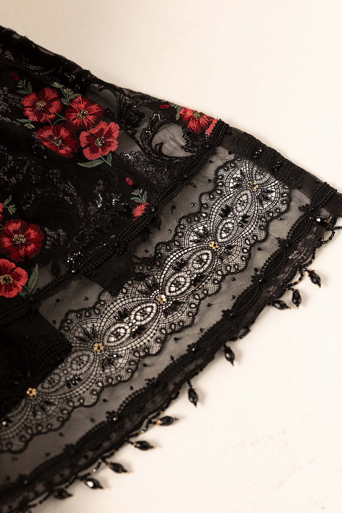 Embroidered Chiffon Fabric (3Pcs)