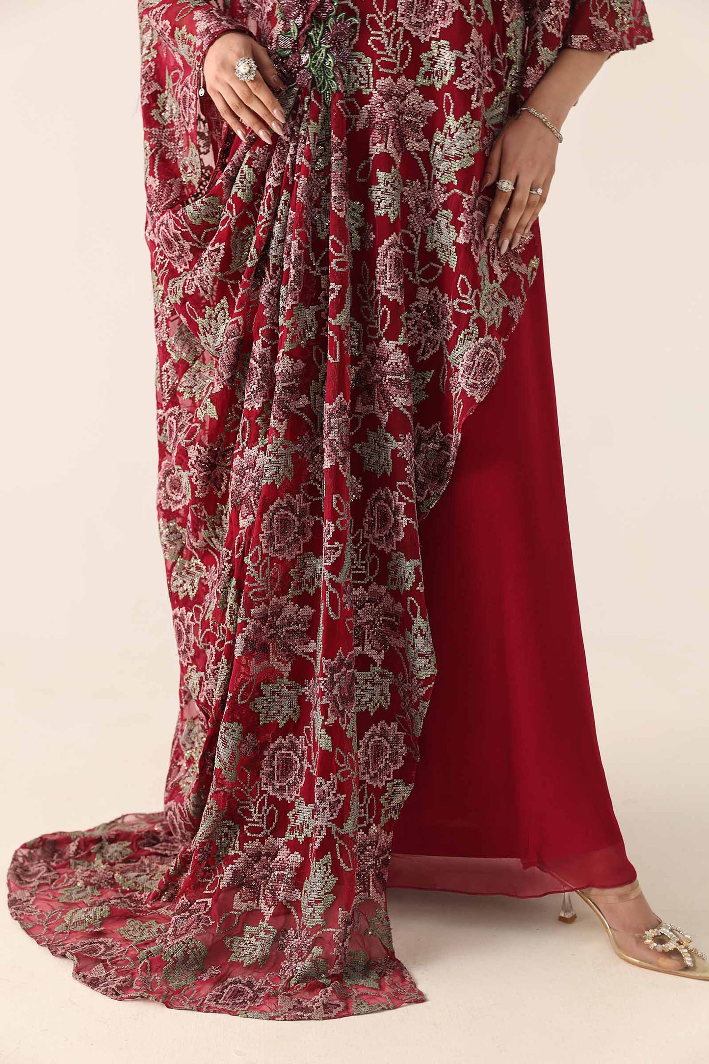 Embroidered Chiffon Fabric (3Pcs)