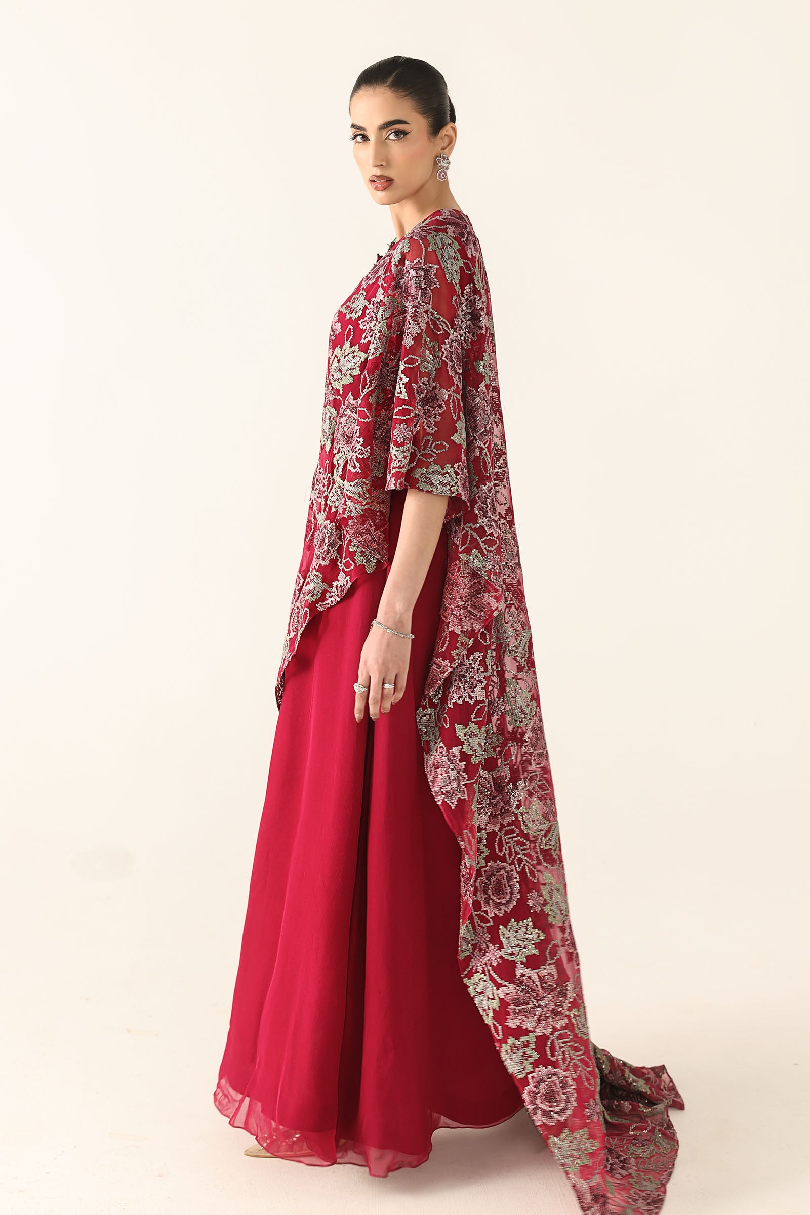 Embroidered Chiffon Fabric (3Pcs)