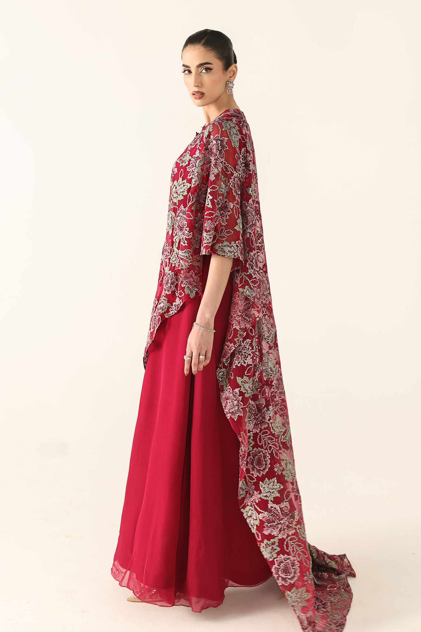 Embroidered Chiffon Fabric (3Pcs)