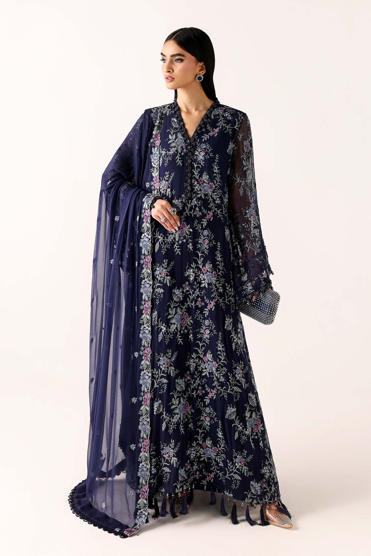 Embroidered Chiffon Fabric (3Pcs)