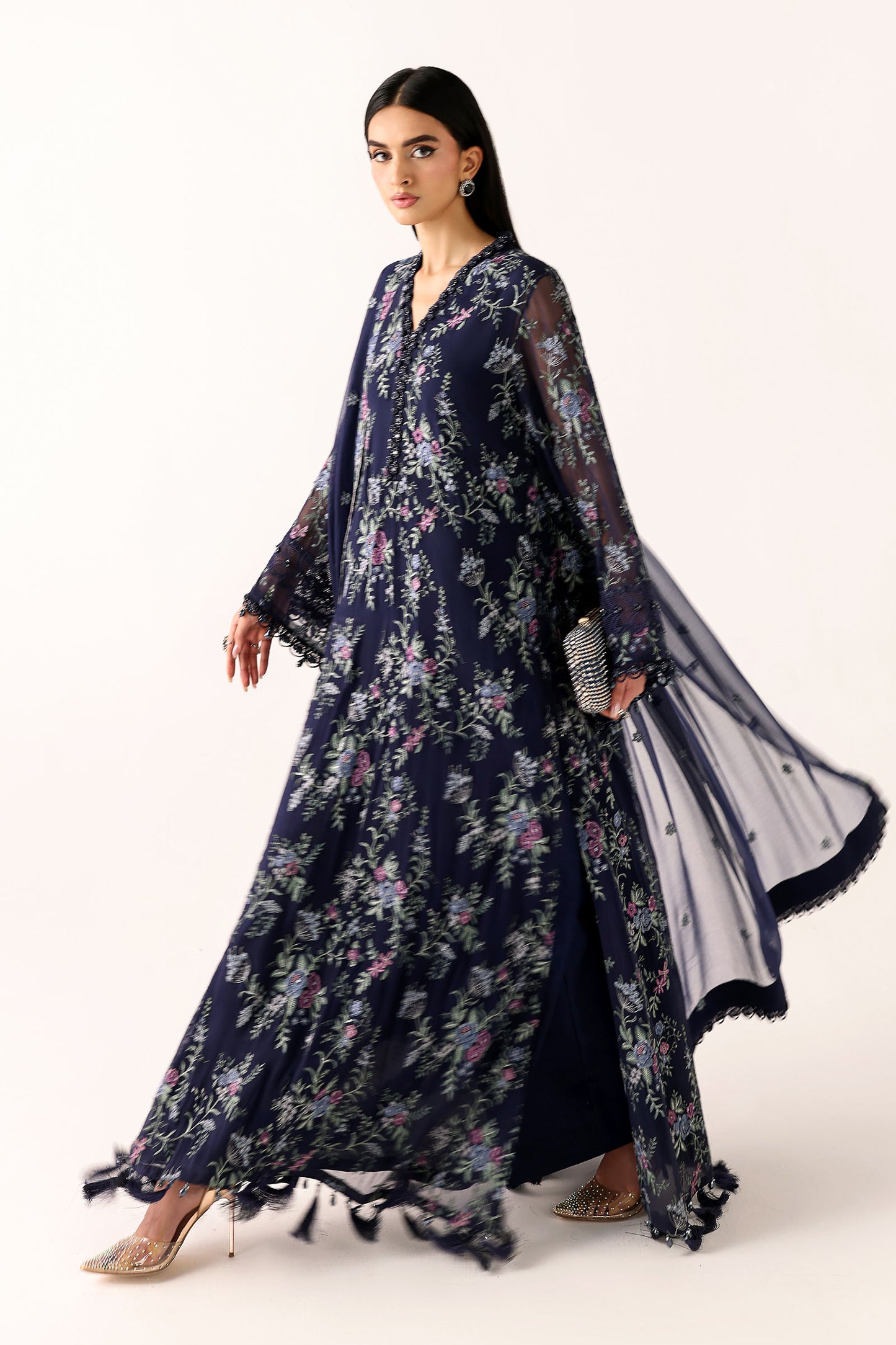 Embroidered Chiffon Fabric (3Pcs)