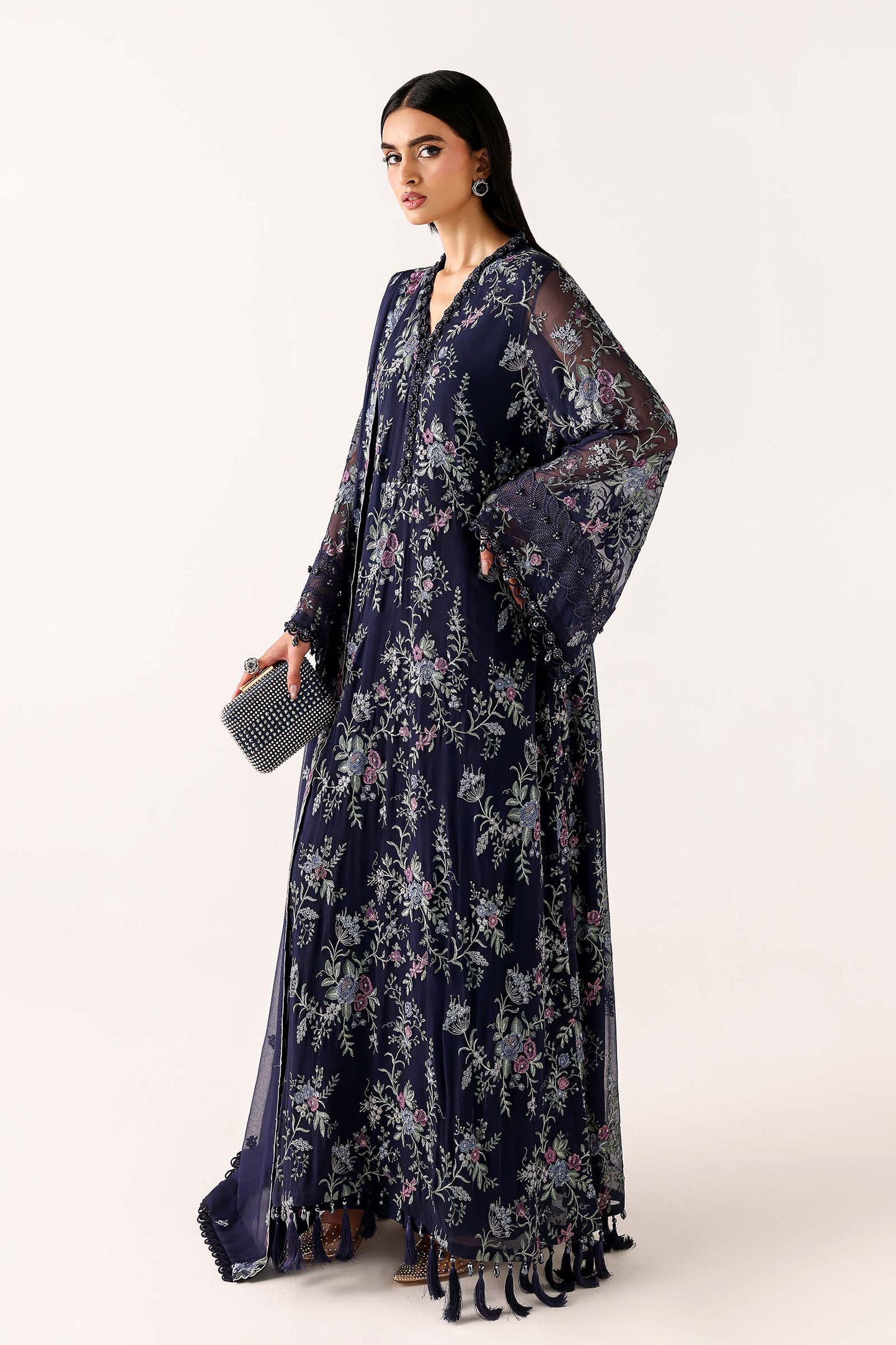 Embroidered Chiffon Fabric (3Pcs)