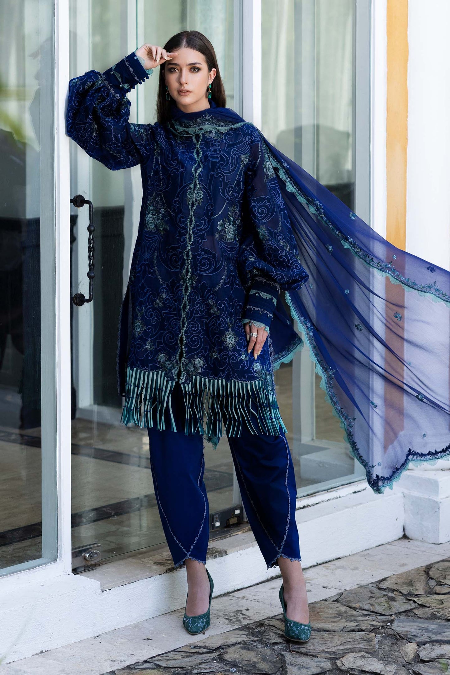 Embroidered Lawn Fabric (3Pcs)