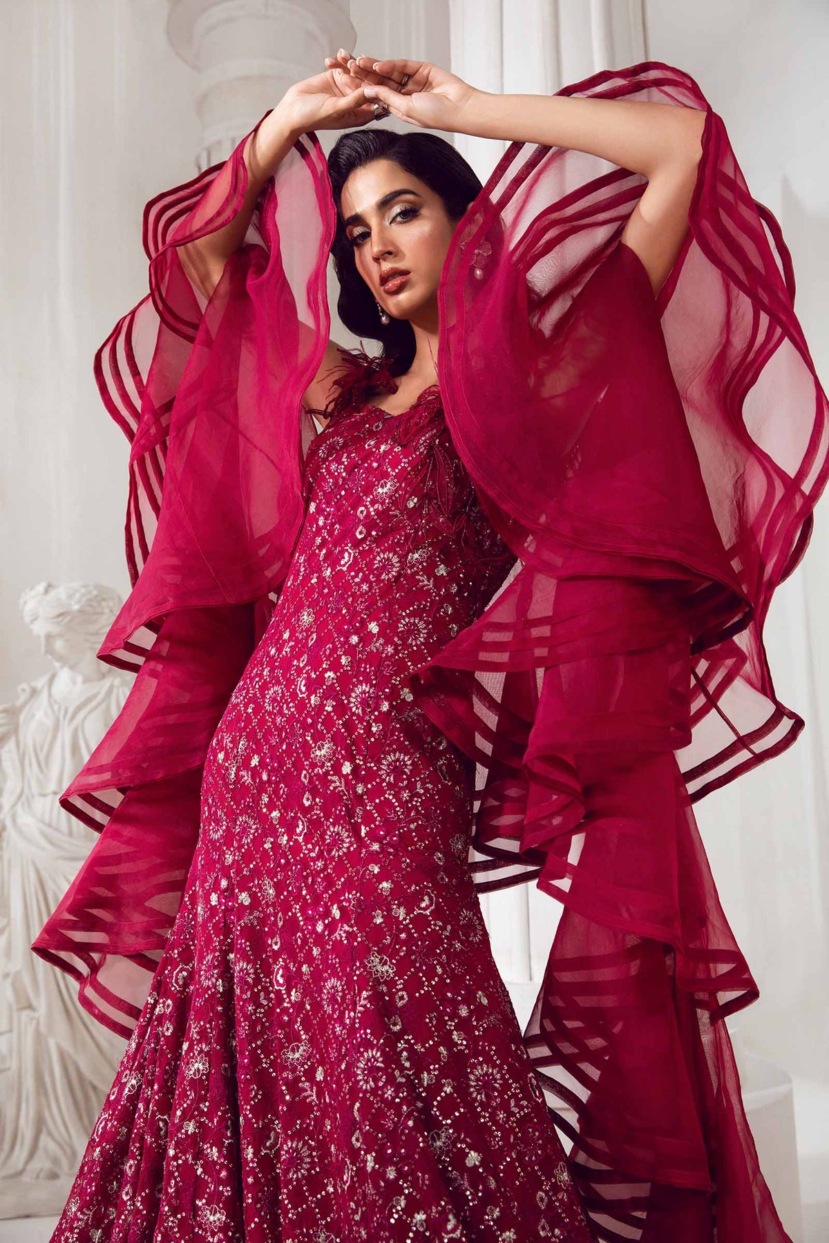 Embroidered Poly Net Fabric | LF-705 – Maria.B. Designs (PK)