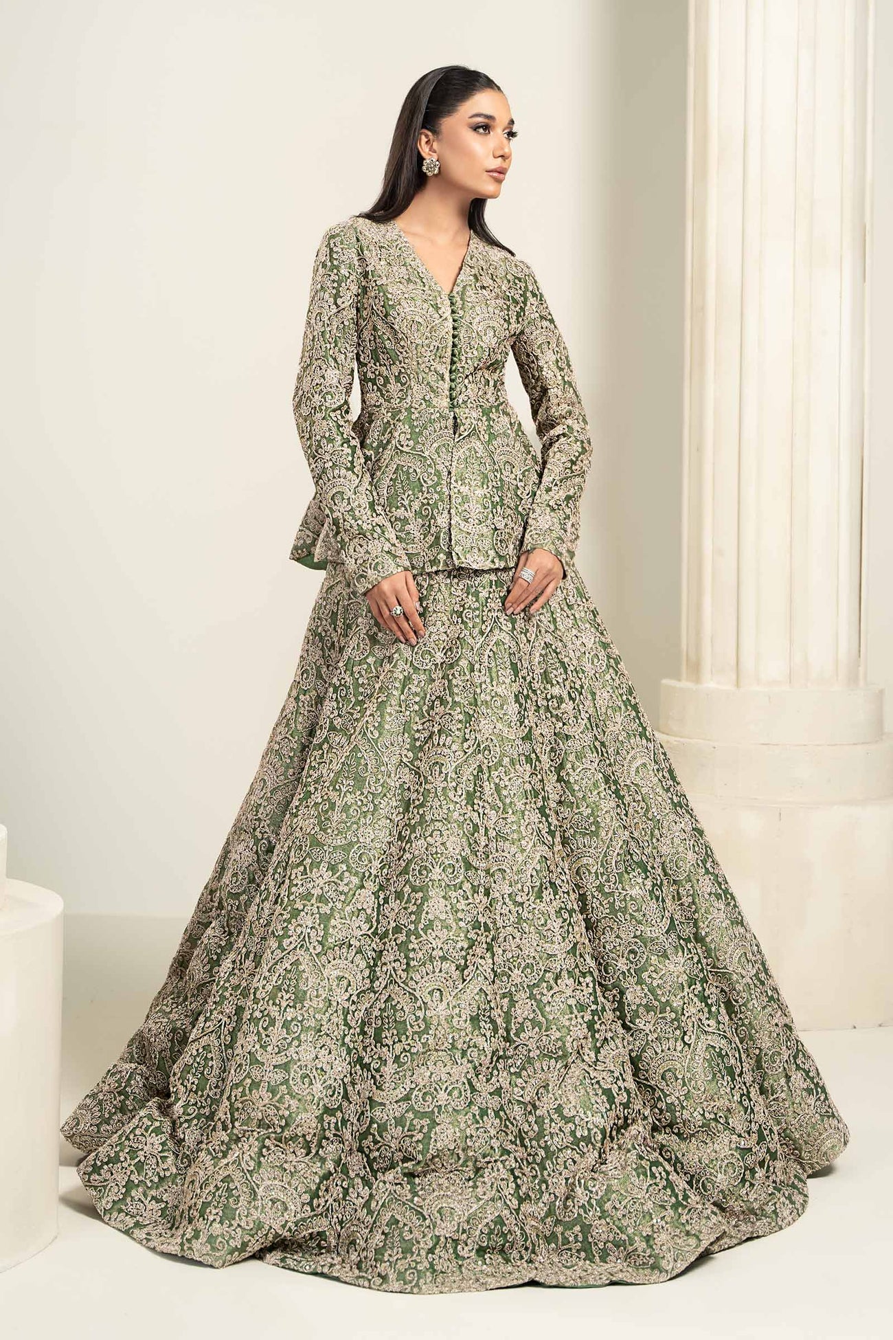 Embroidered Zari Net Fabric (1Pc) | LF-729