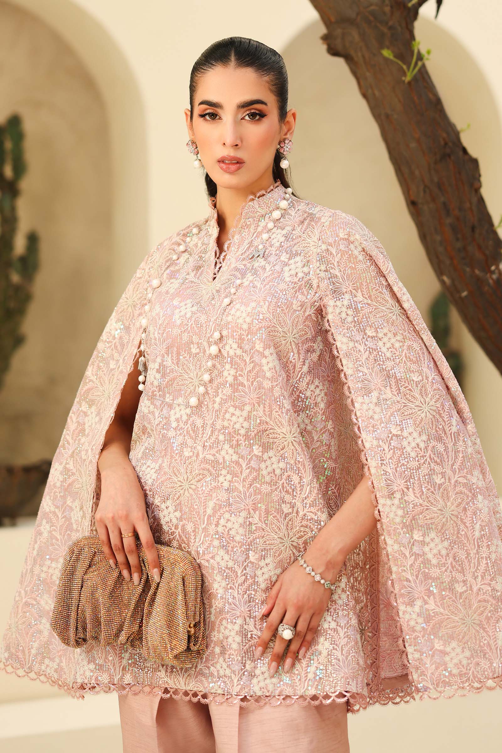 Embroidered Net Fabric (2Pcs) | LF-802