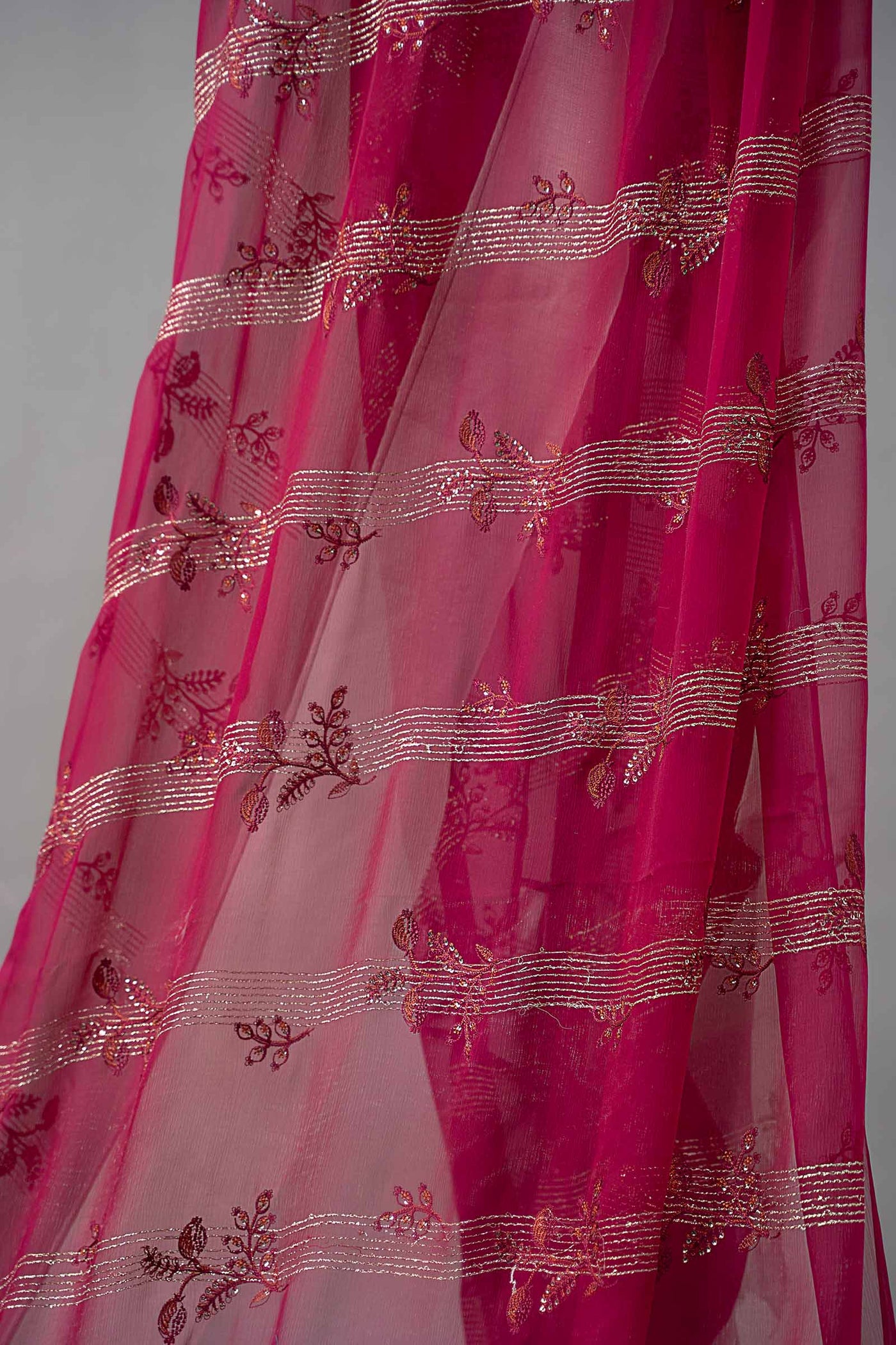 Embroidered Chiffon Fabric (3Pcs) | LF-821