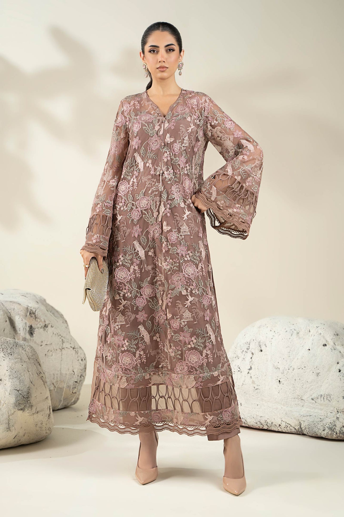 Embroidered Net Fabric (1Pc) | LF-901