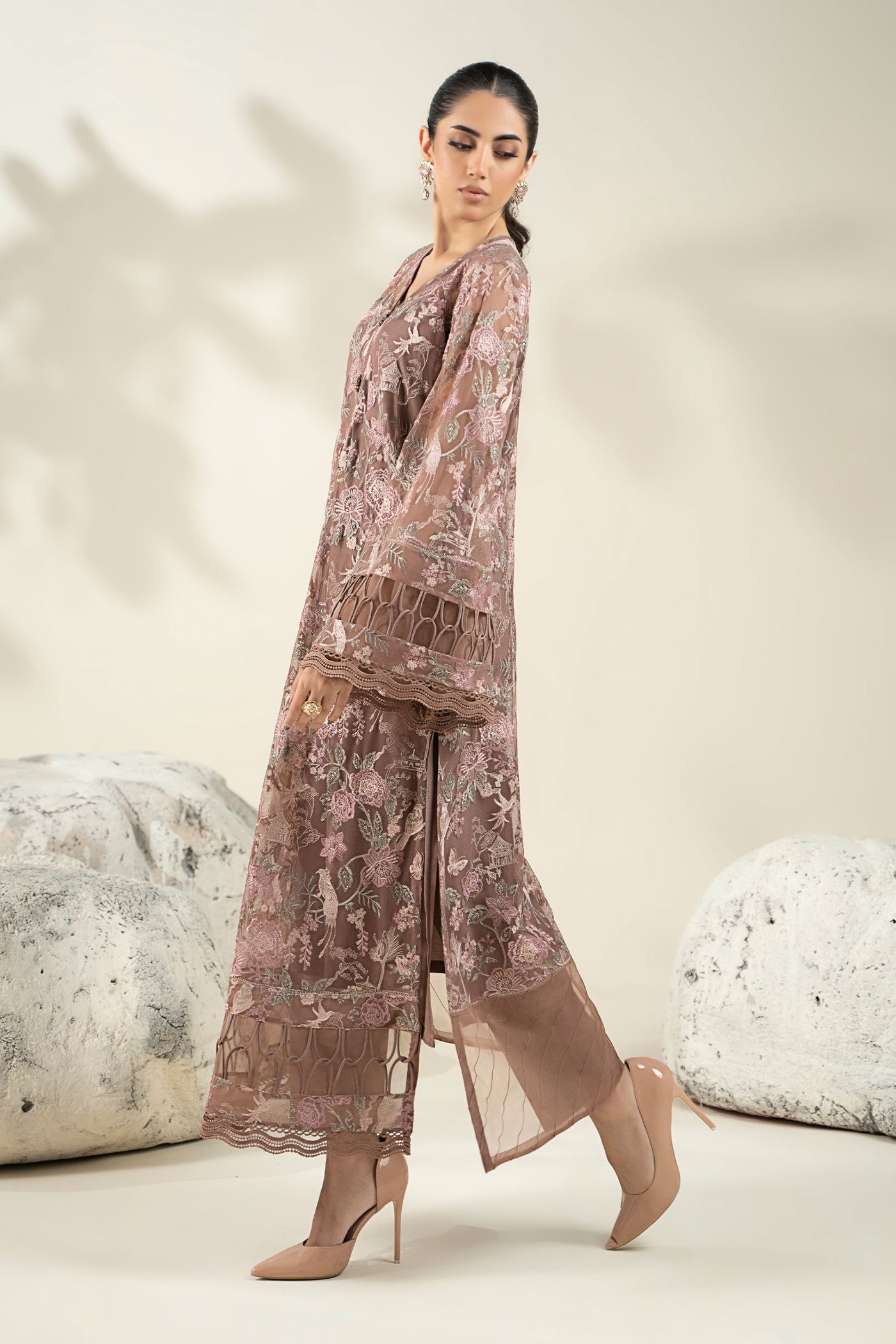 Embroidered Net Fabric (1Pc) | LF-901