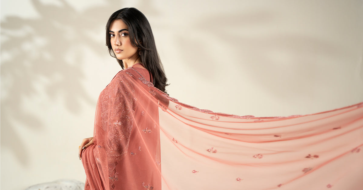 Embroidered Net Fabric (2Pcs) | LF-904