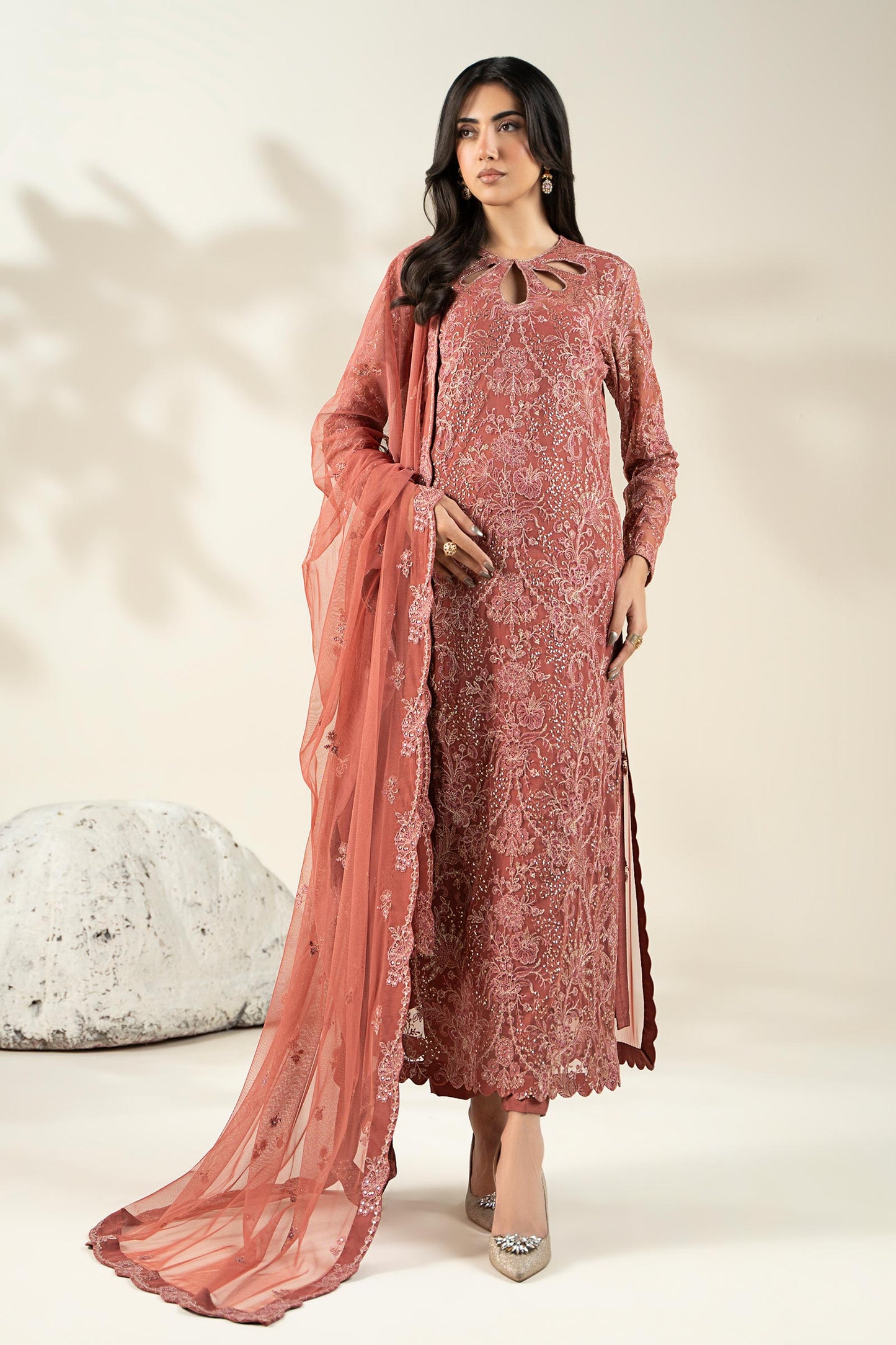 Embroidered Net Fabric (2Pcs) | LF-904