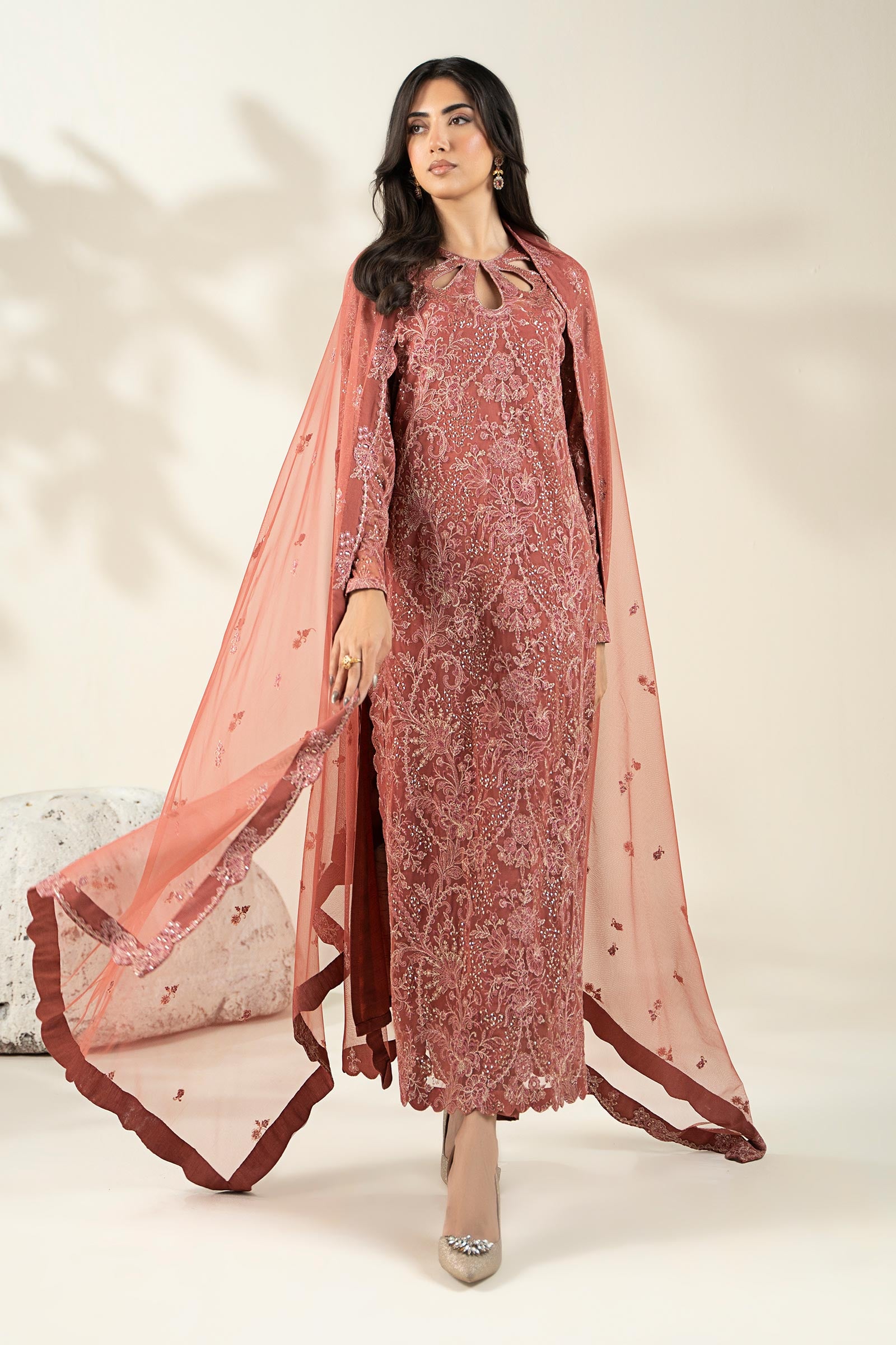 Embroidered Net Fabric (2Pcs) | LF-904