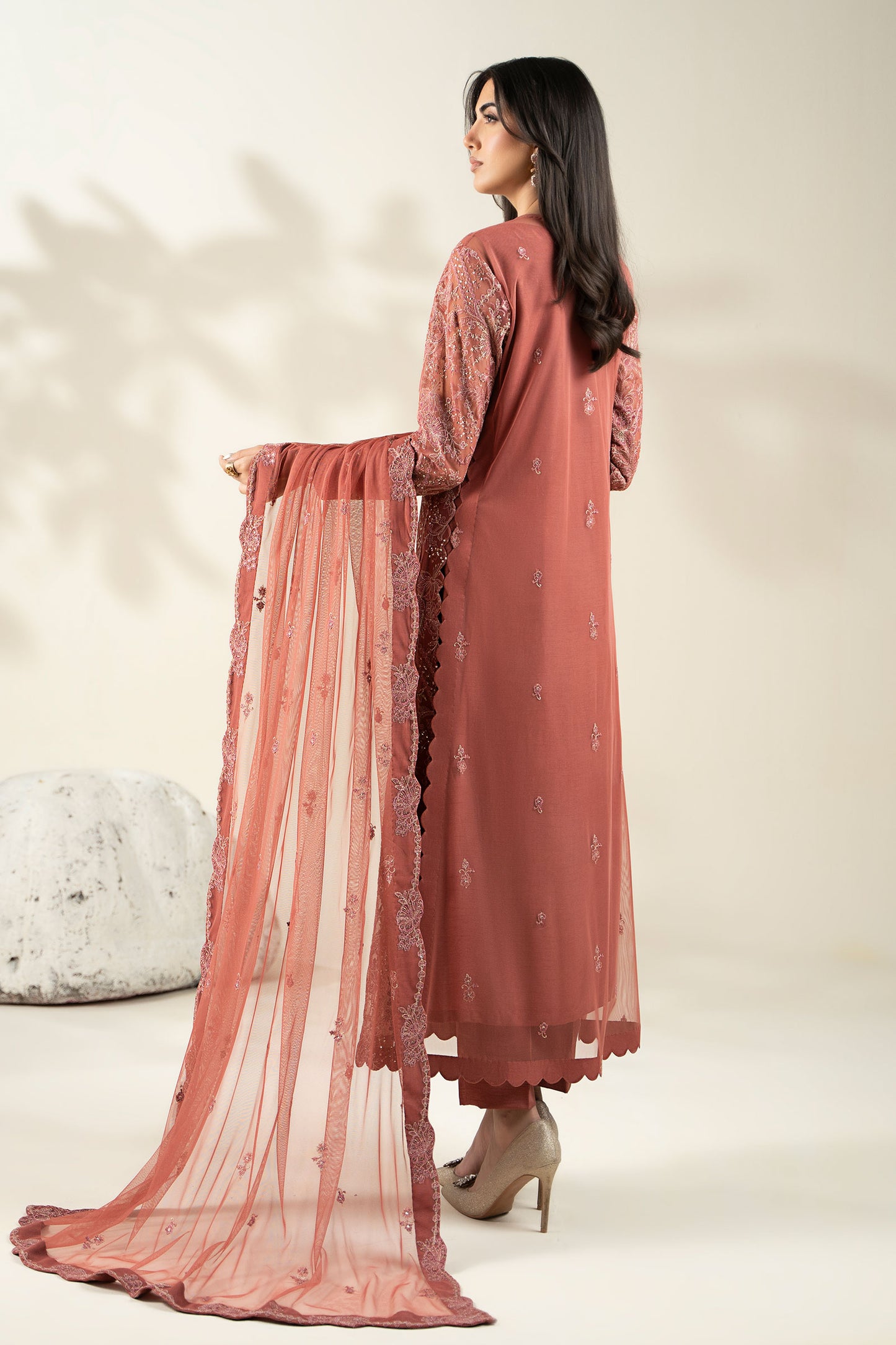 Embroidered Net Fabric (2Pcs) | LF-904