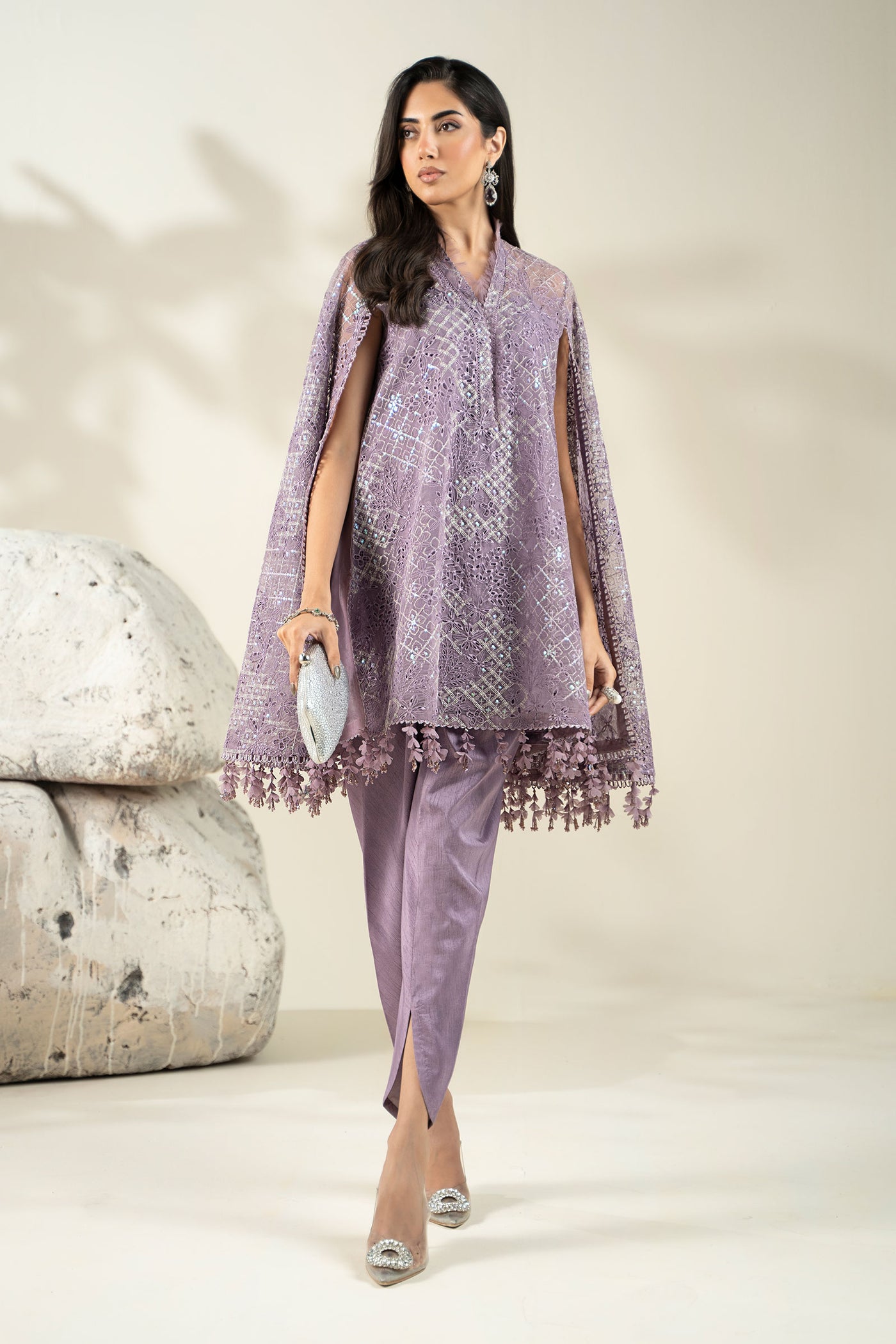 Embroidered Organza Fabric (1Pc) | LF-907