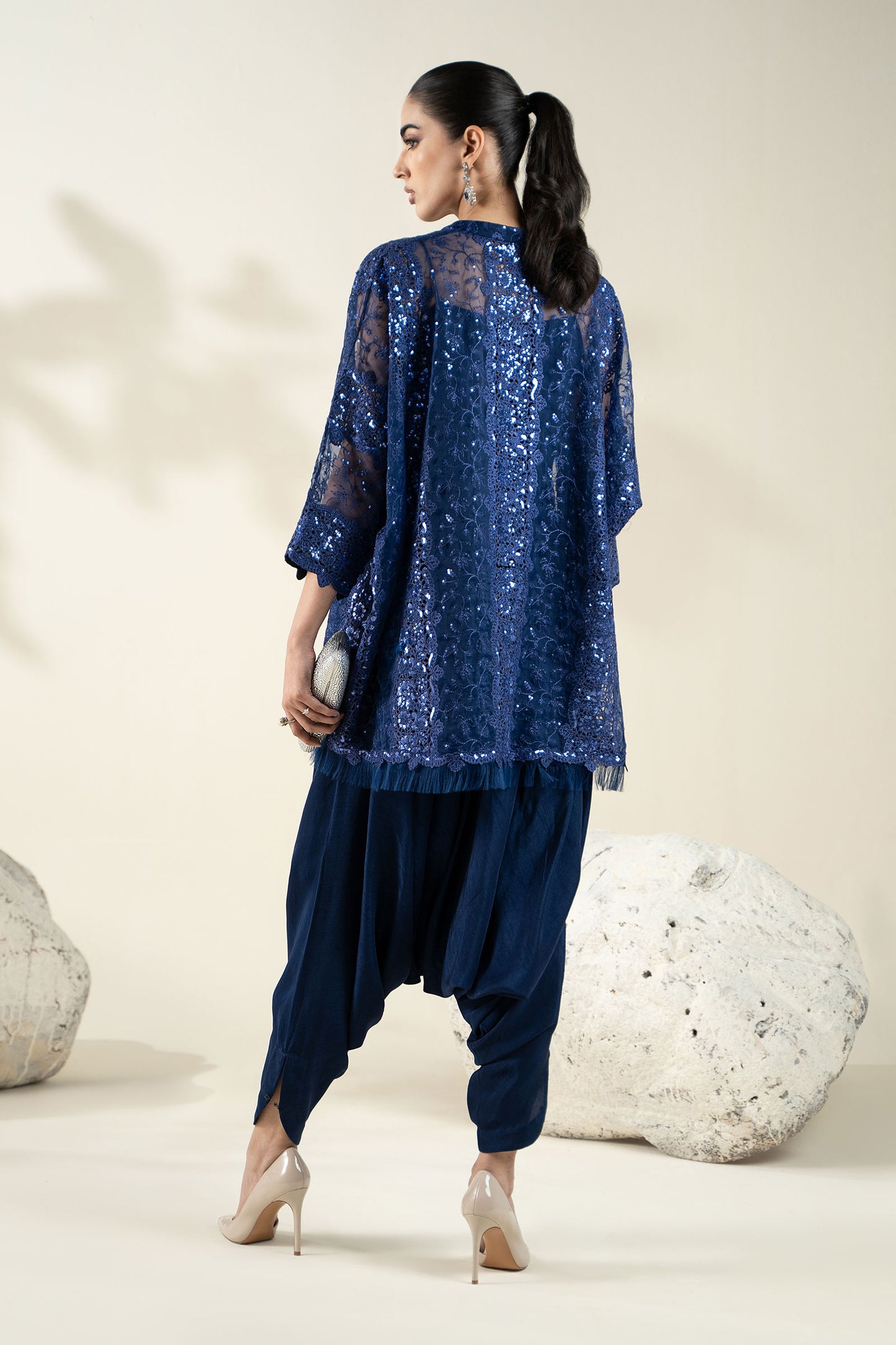 Embroidered Organza Fabric (2Pcs) | LF-908