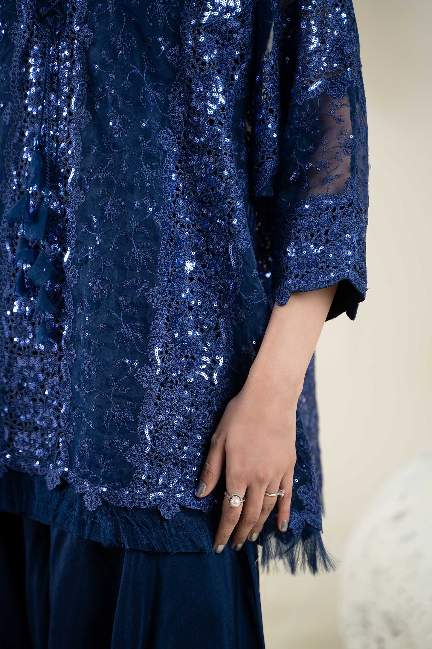 Embroidered Organza Fabric (2Pcs) | LF-908