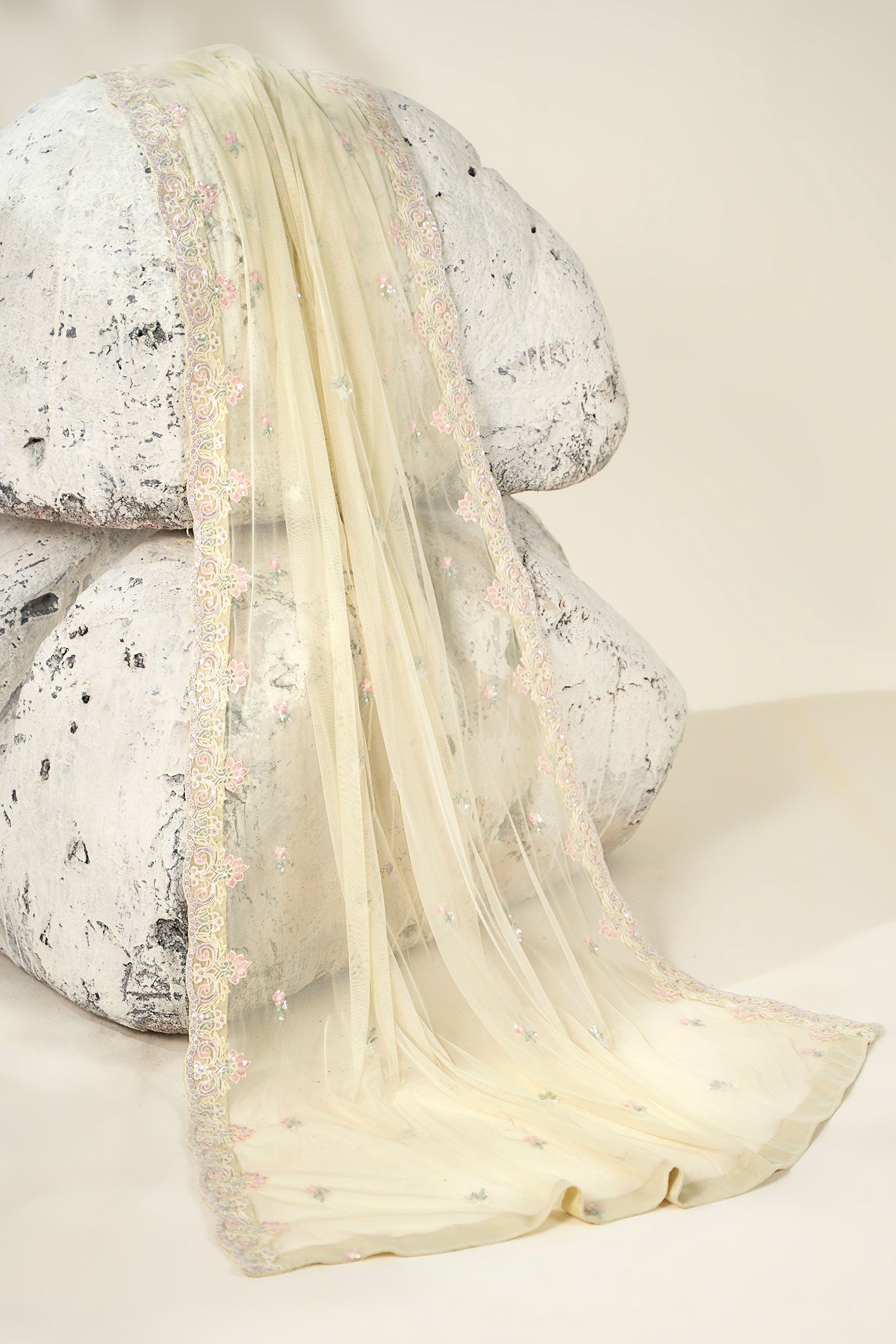 Embroidered Organza Fabric (2Pcs) | LF-910