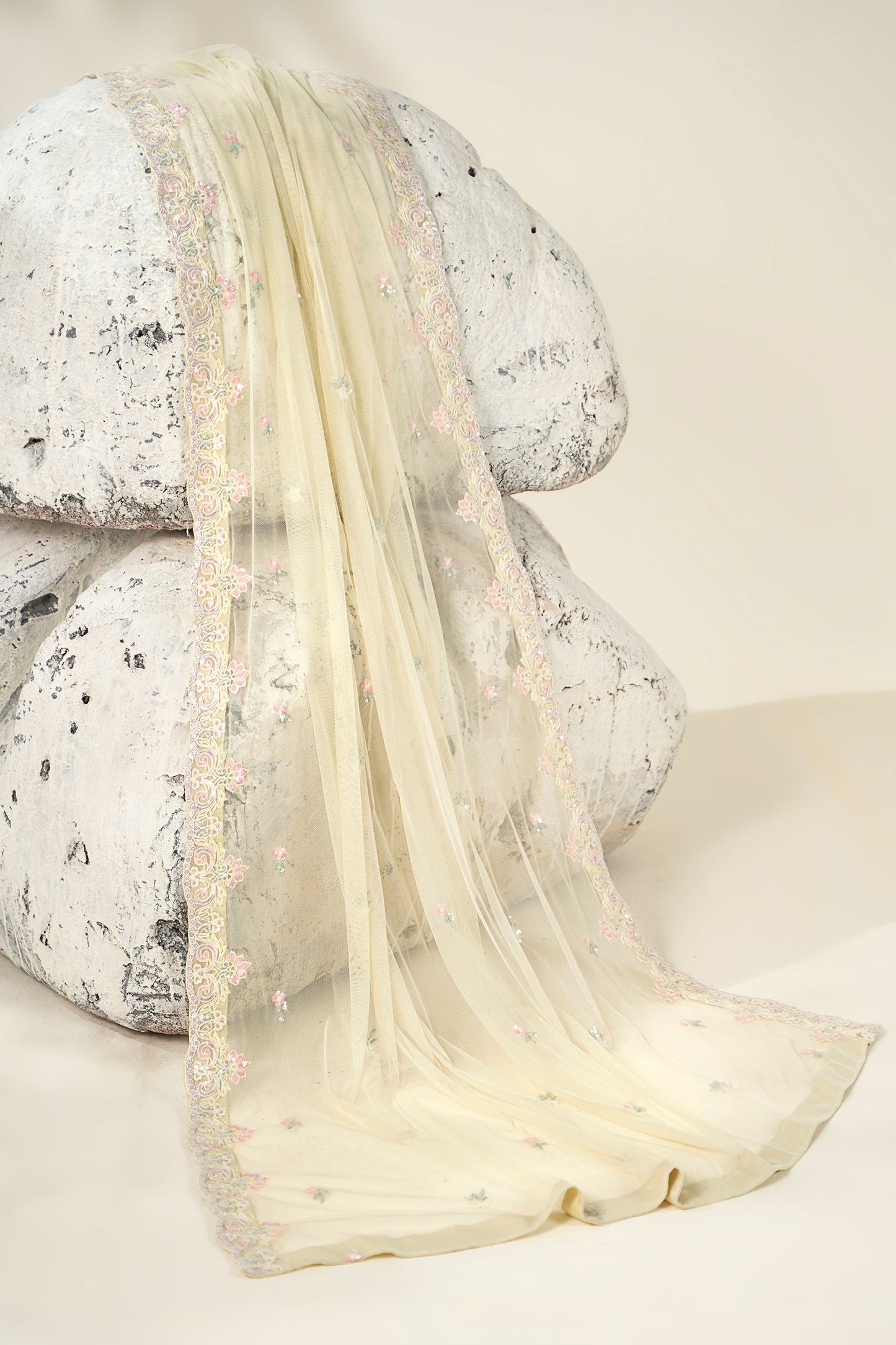 Embroidered Organza Fabric (2Pcs) | LF-910