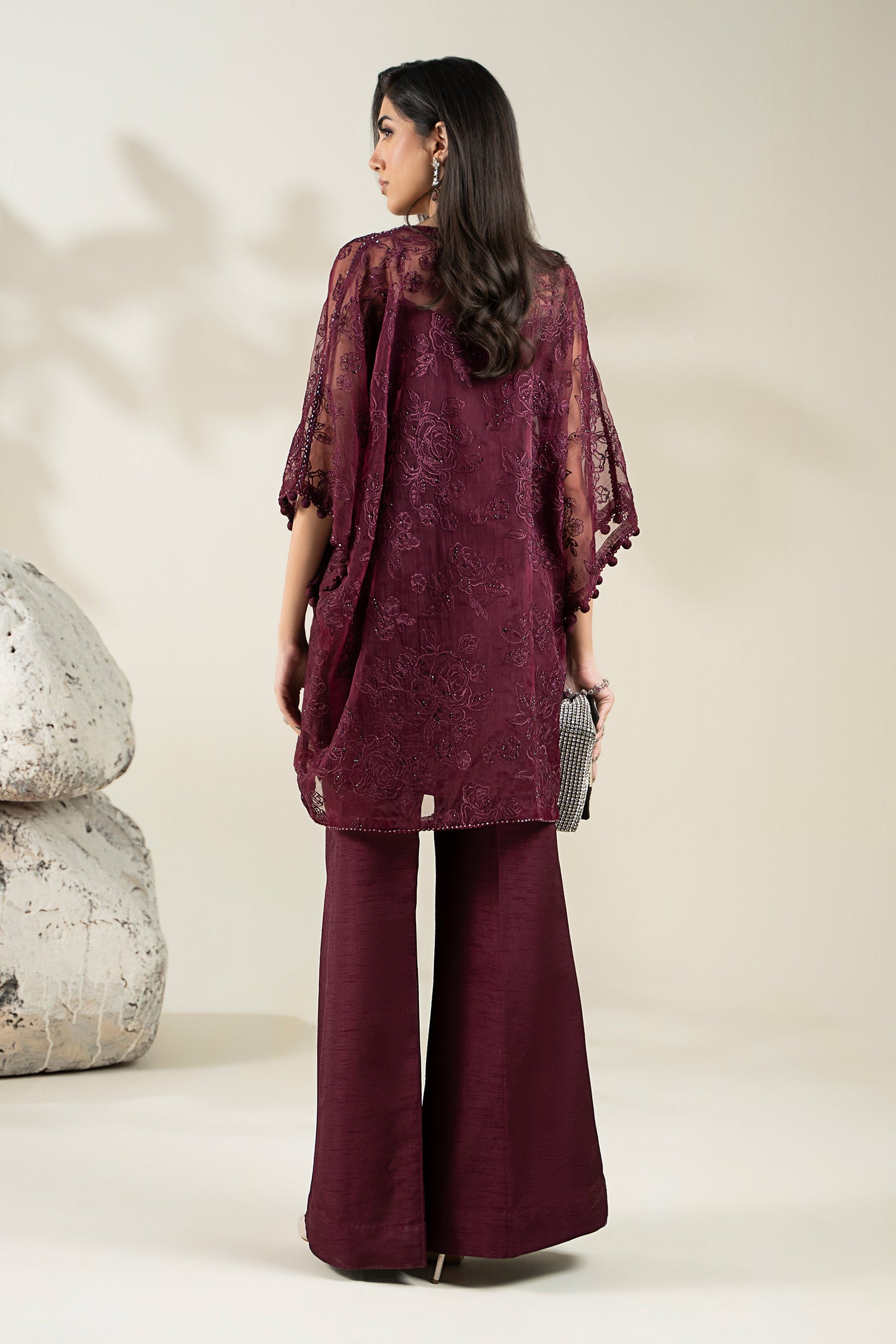 Embroidered Organza Fabric (1Pc) | LF-912