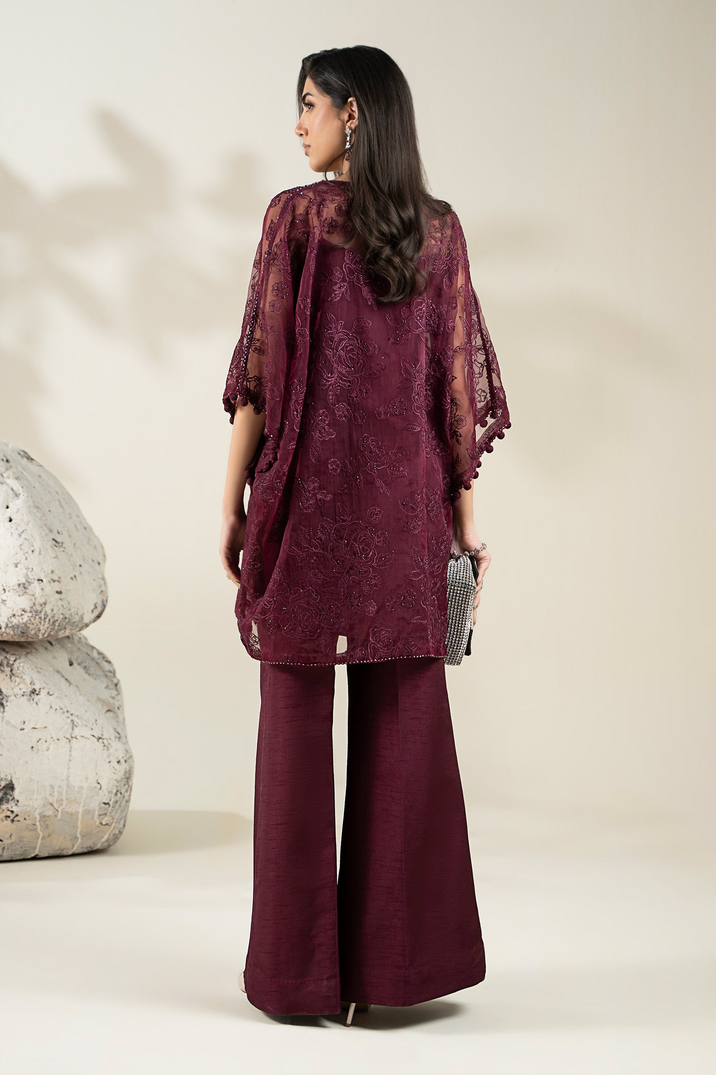 Embroidered Organza Fabric (1Pc) | LF-912