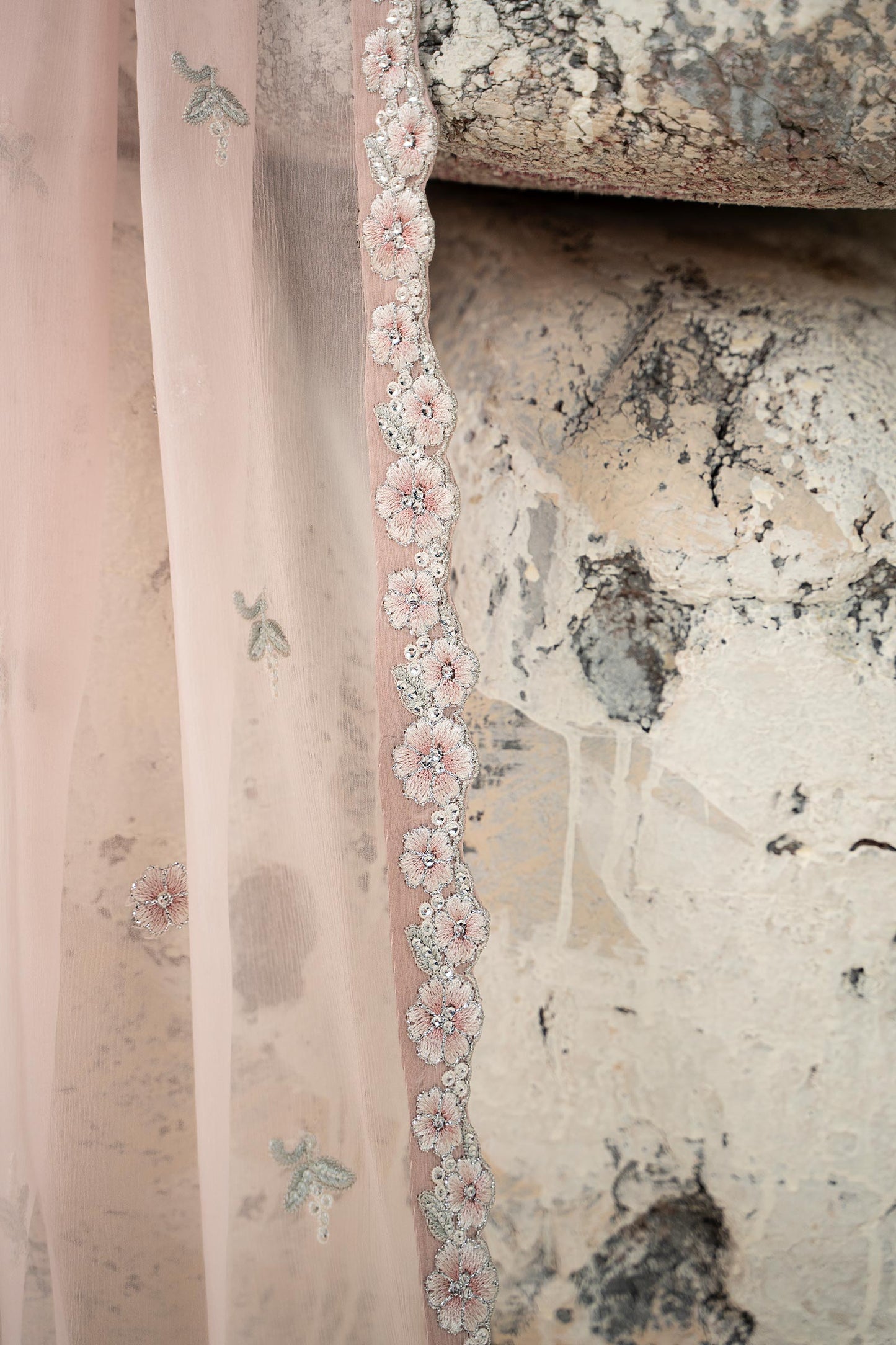 Embroidered Chiffon Fabric (2Pcs) | LF-916