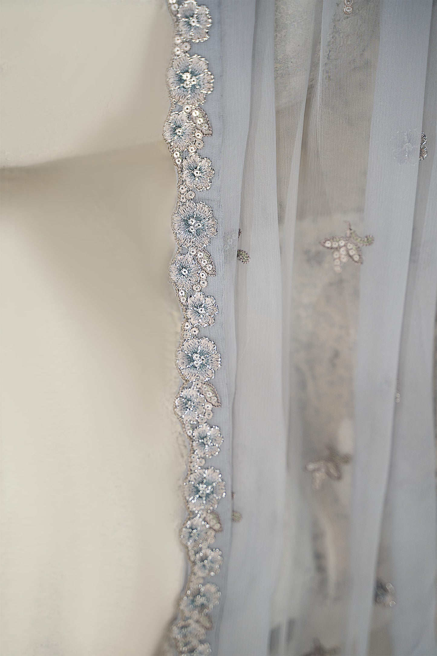 Embroidered Chiffon Fabric (2Pcs) | LF-917