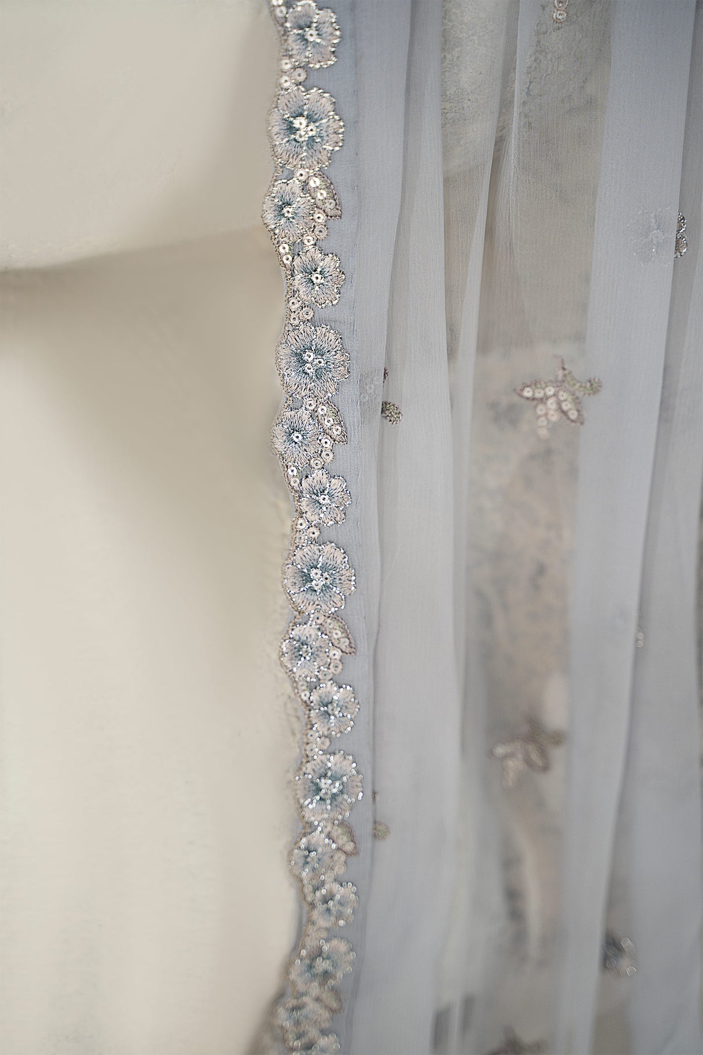 Embroidered Chiffon Fabric (2Pcs) | LF-917