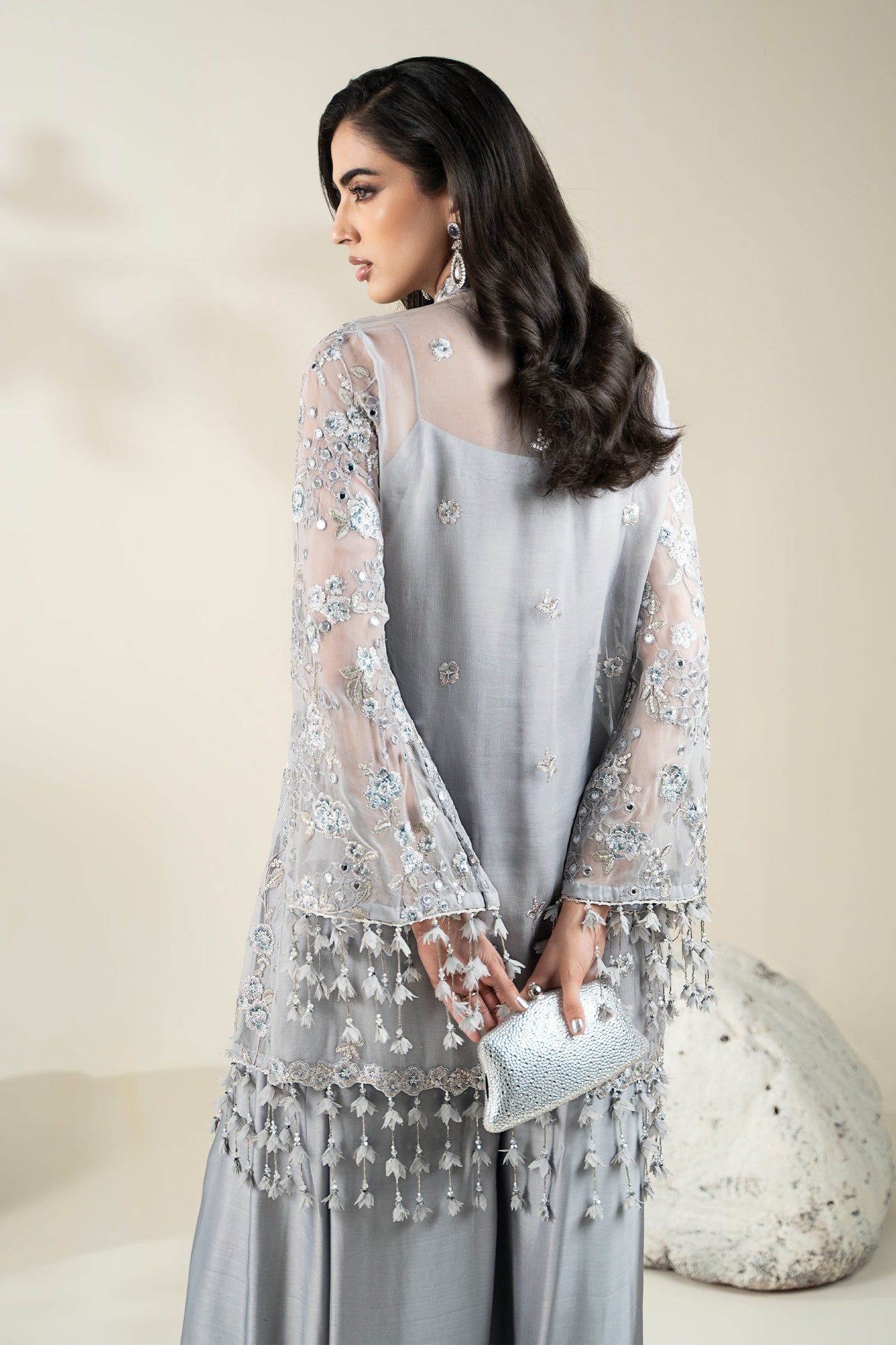 Embroidered Chiffon Fabric (2Pcs) | LF-917