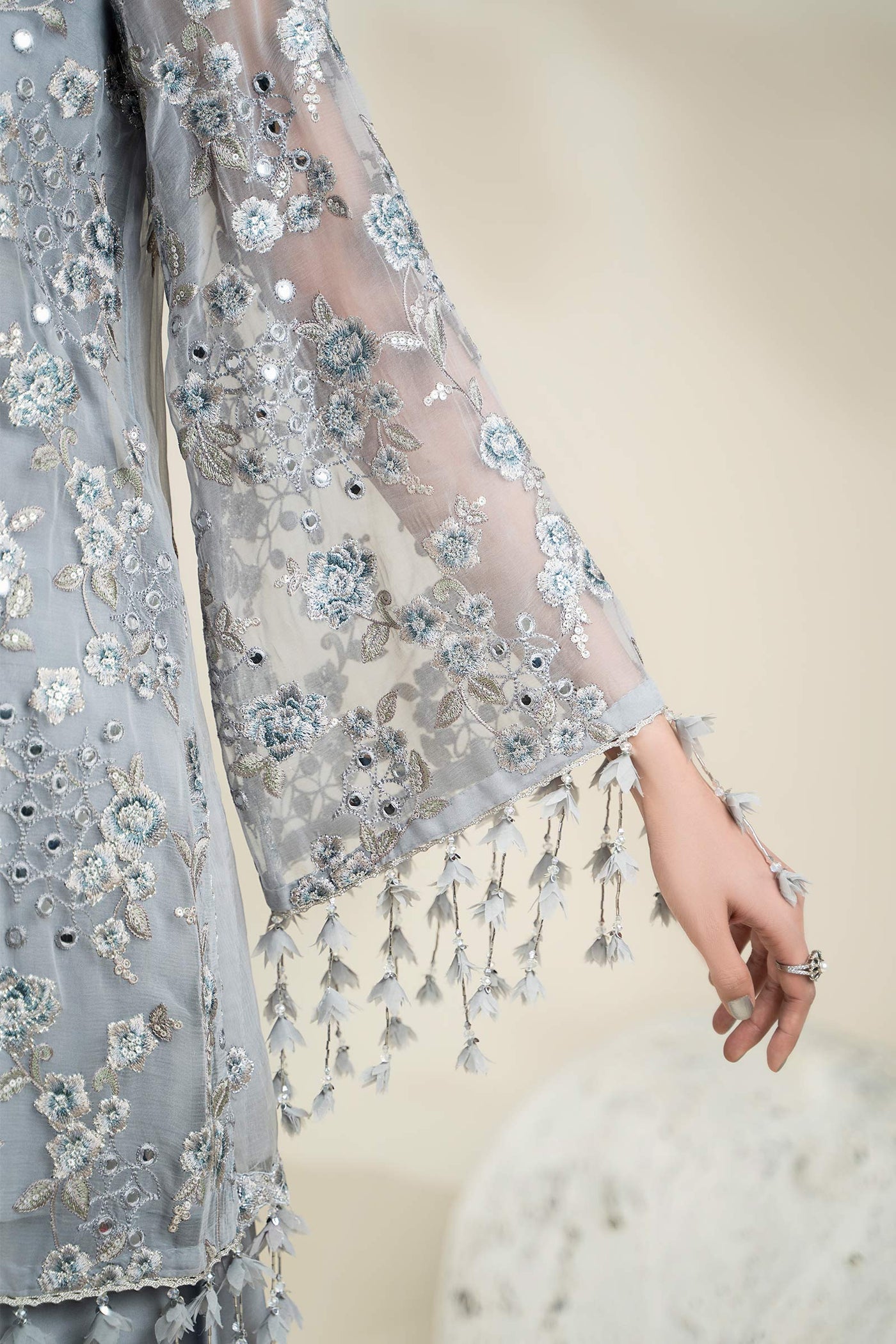 Embroidered Chiffon Fabric (2Pcs) | LF-917