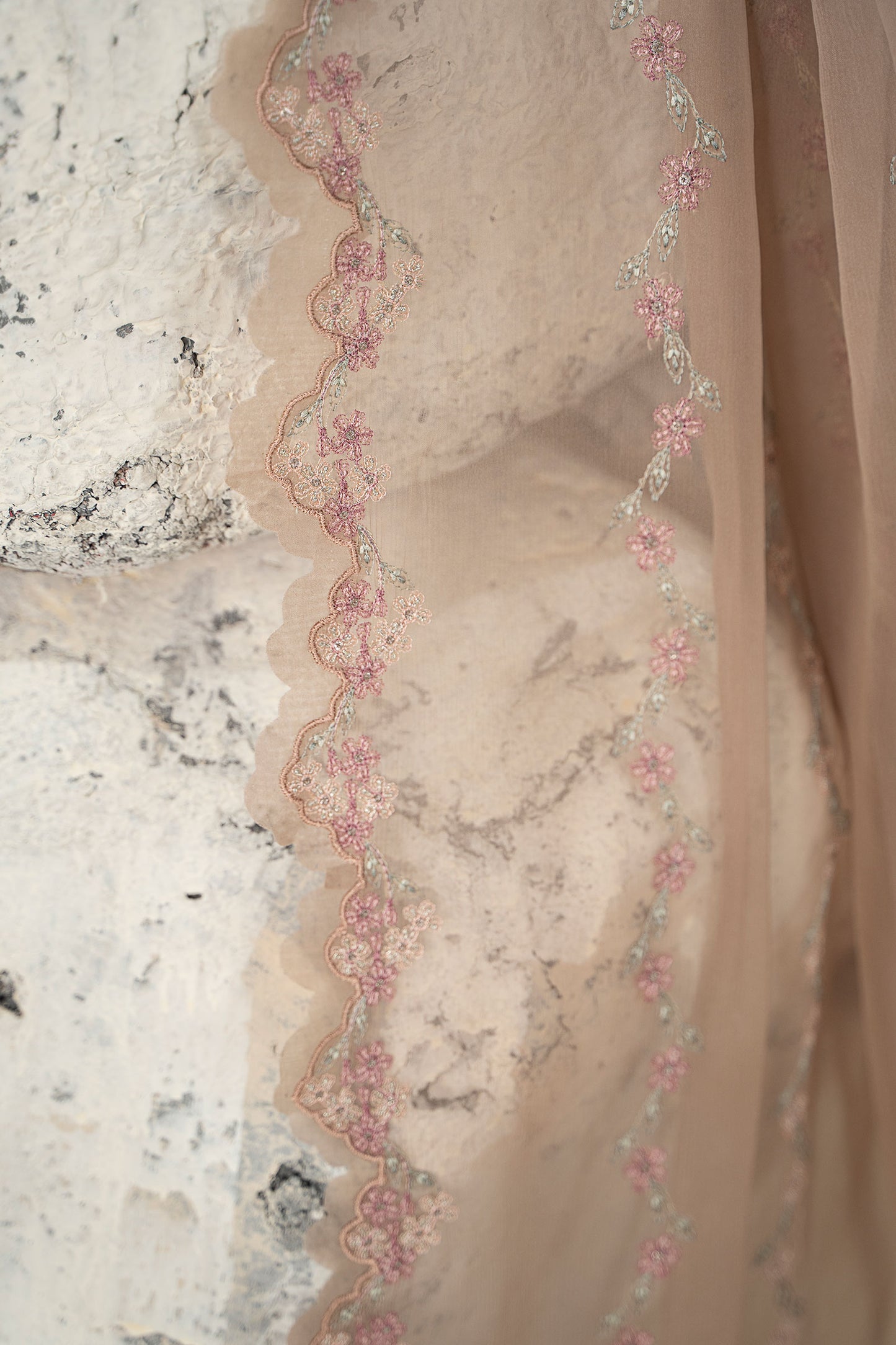 Embroidered Chiffon Fabric (2Pcs) | LF-920