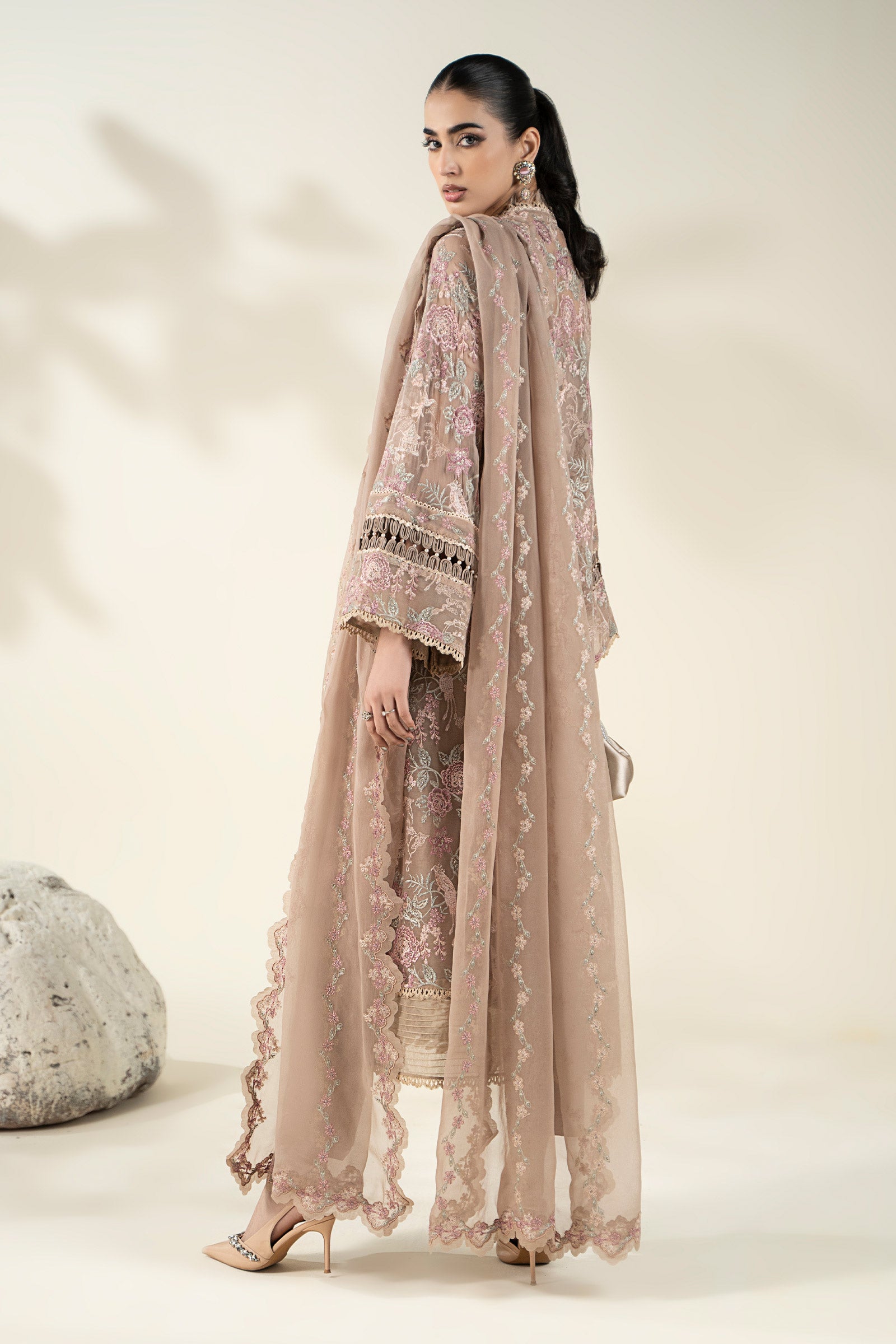 Embroidered Chiffon Fabric (2Pcs) | LF-920