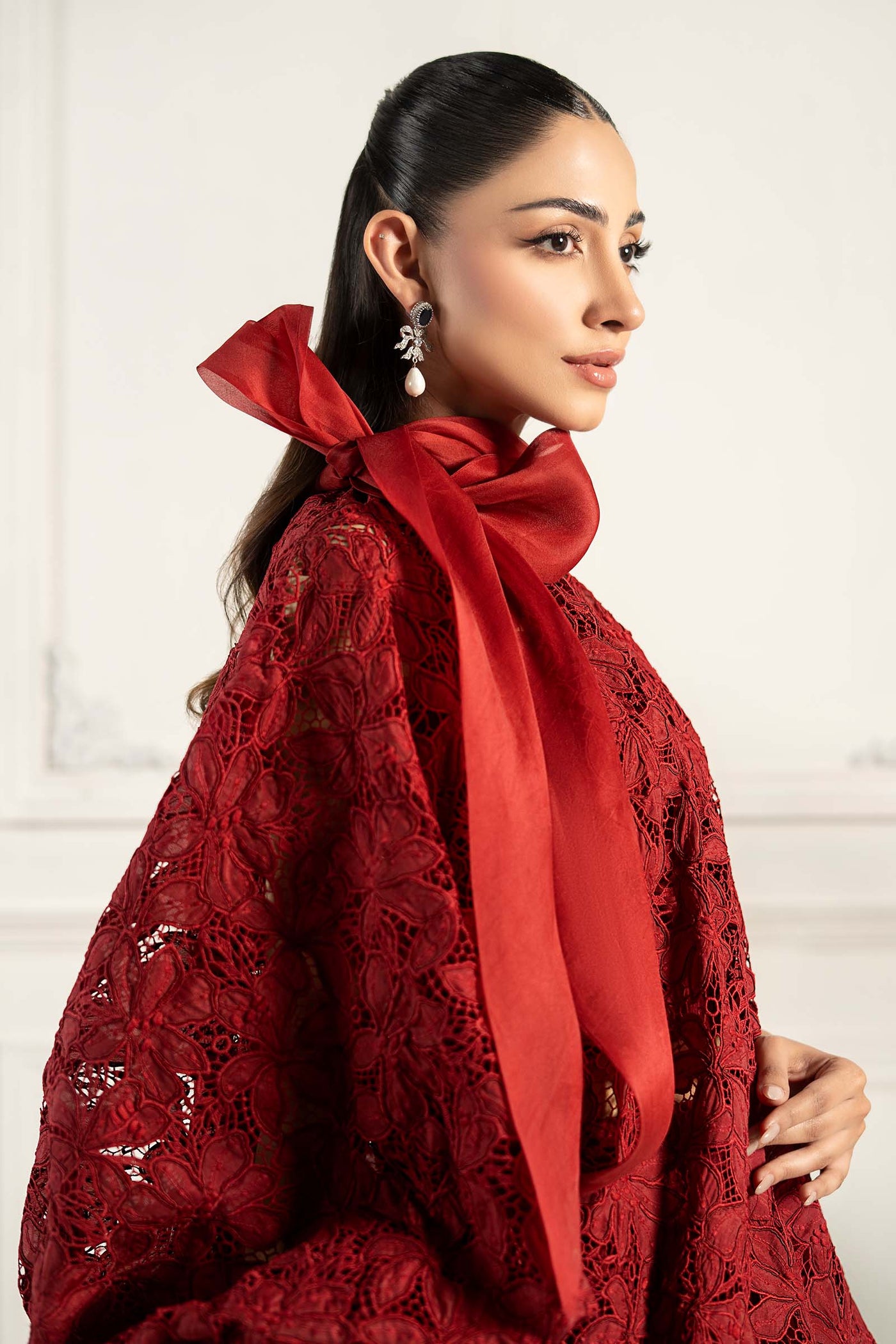 Embroidered Silk Fabric (1Pc) | LF-CH2R1