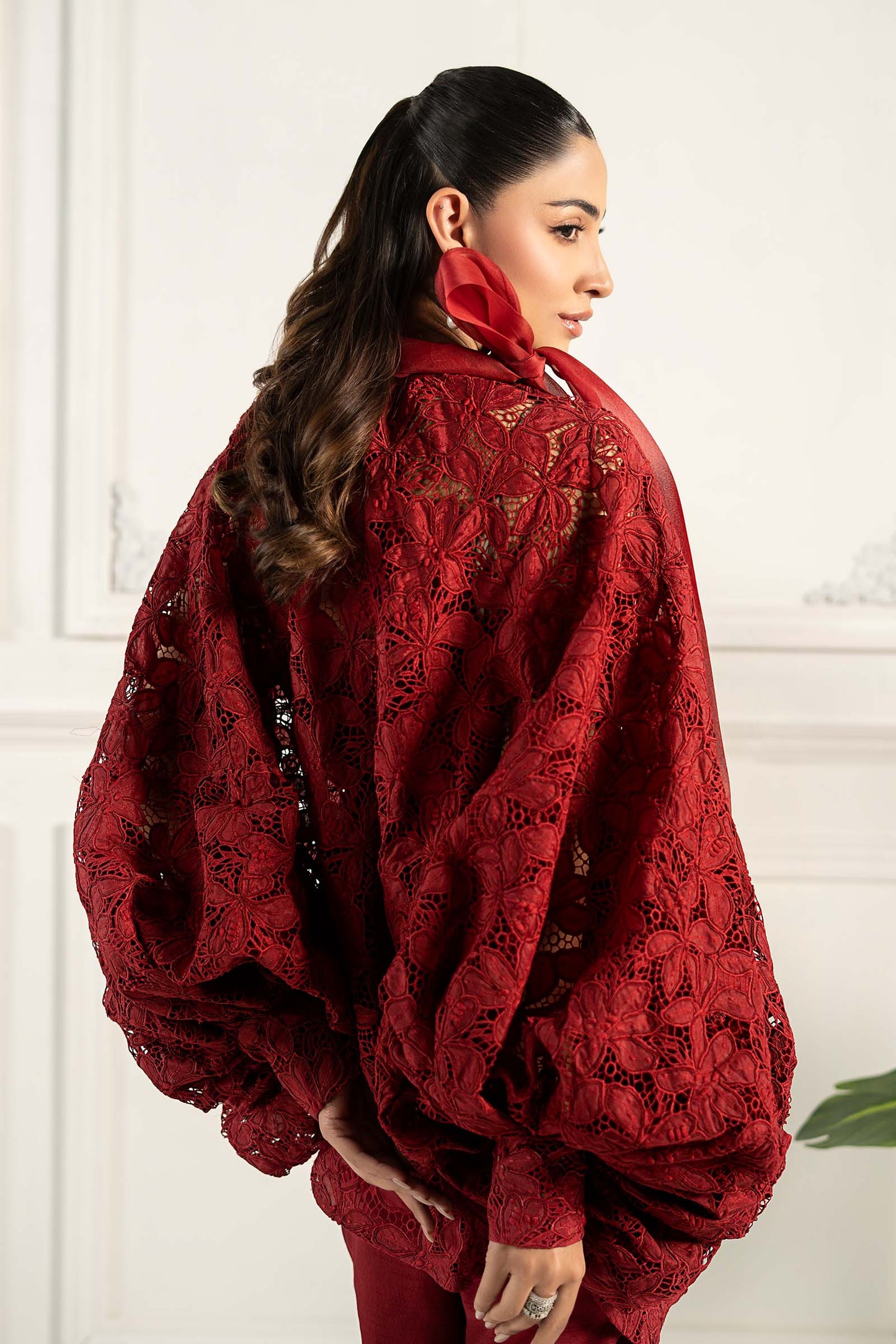 Embroidered Silk Fabric (1Pc) | LF-CH2R1