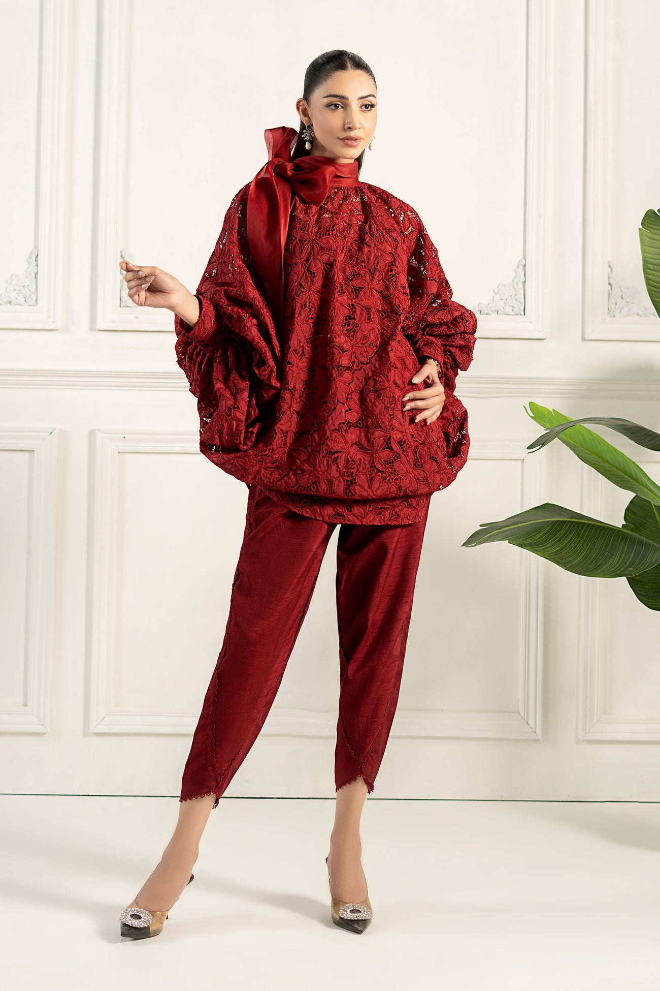 Embroidered Silk Fabric (1Pc) | LF-CH2R1