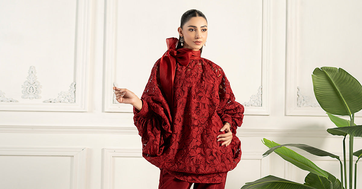 Embroidered Silk Fabric (1Pc) | LF-CH2R1