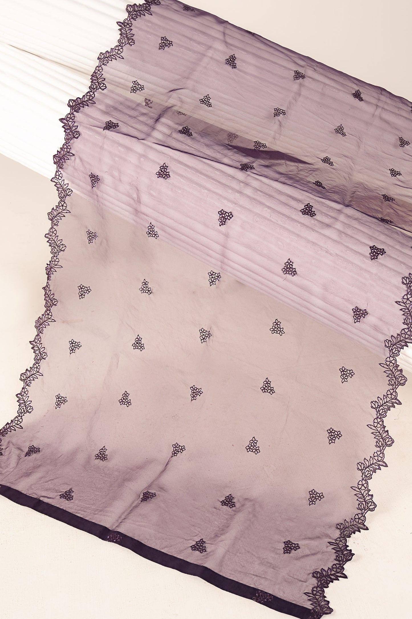 Embroidered Organza Fabric (2Pcs)