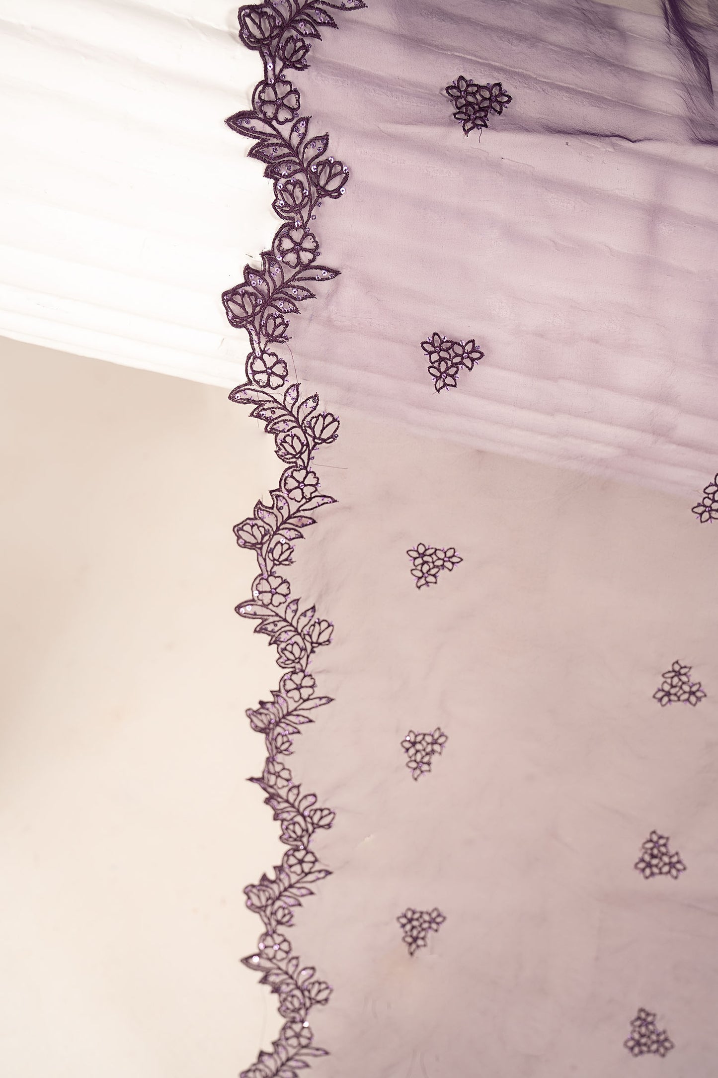 Embroidered Organza Fabric (2Pcs)