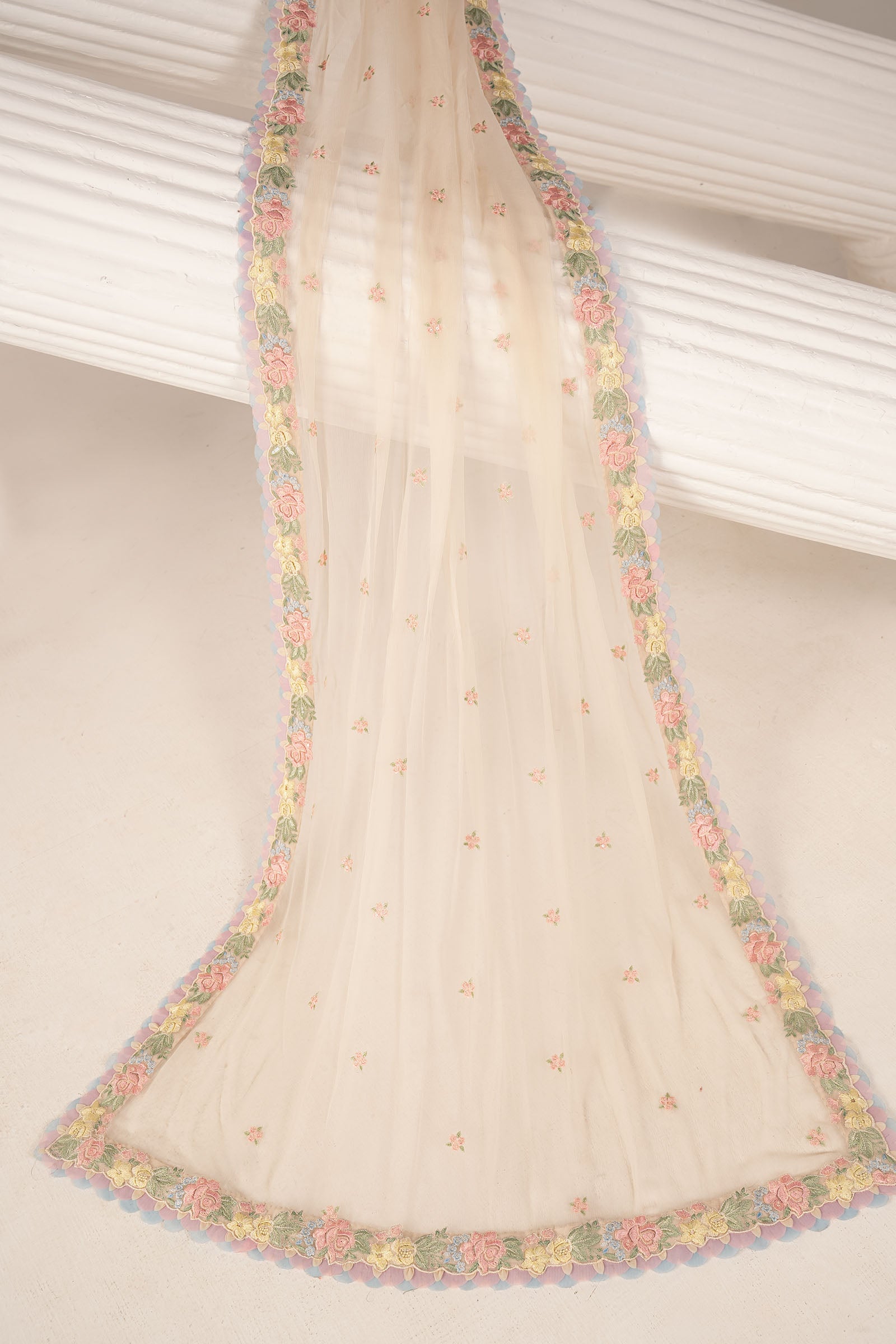 Embroidered Chiffon Fabric (2Pcs)