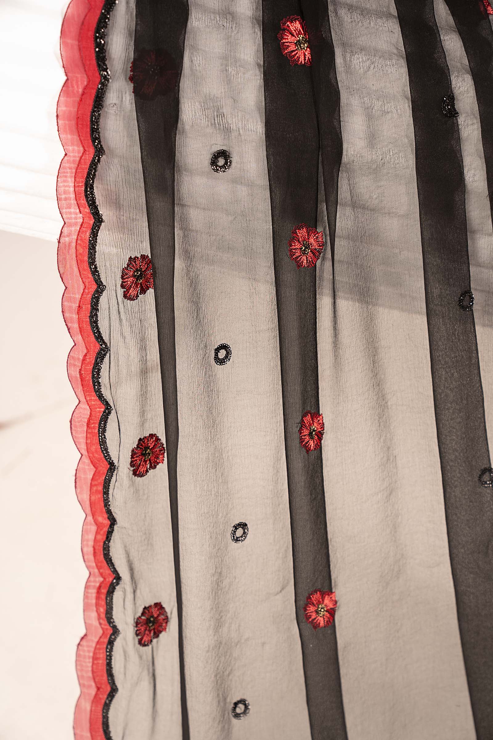 Embroidered Chiffon Fabric (3Pcs)