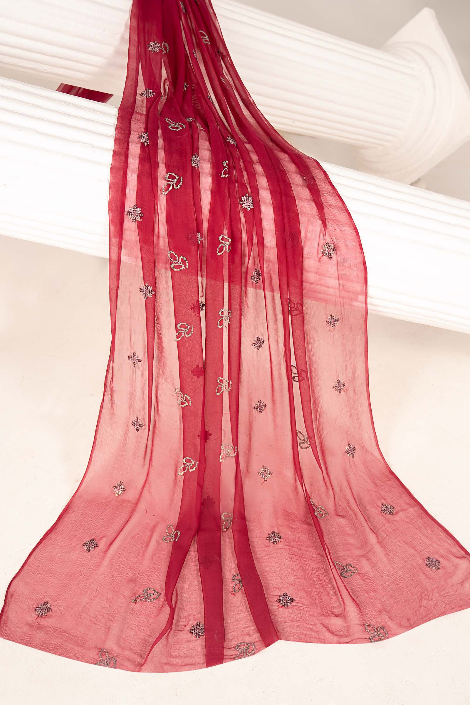 Embroidered Chiffon Fabric (3Pcs)