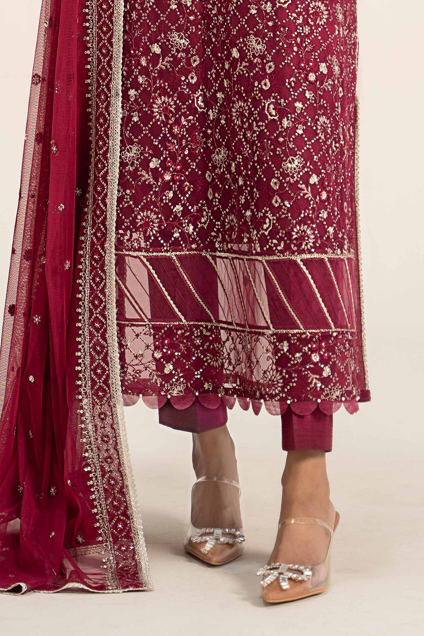 Embroidered Poly Net Fabric | LF-705 – Maria.B. Designs (PK)