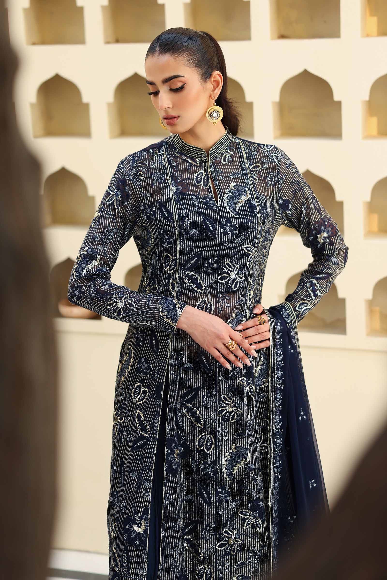 Embroidered Chiffon Fabric (3Pcs) | LF-819