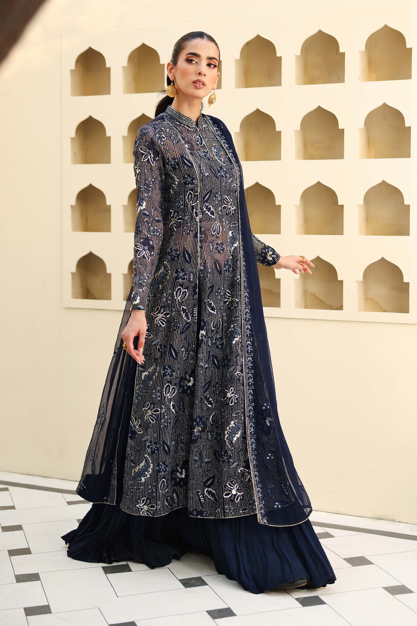 Embroidered Chiffon Fabric (3Pcs) | LF-819